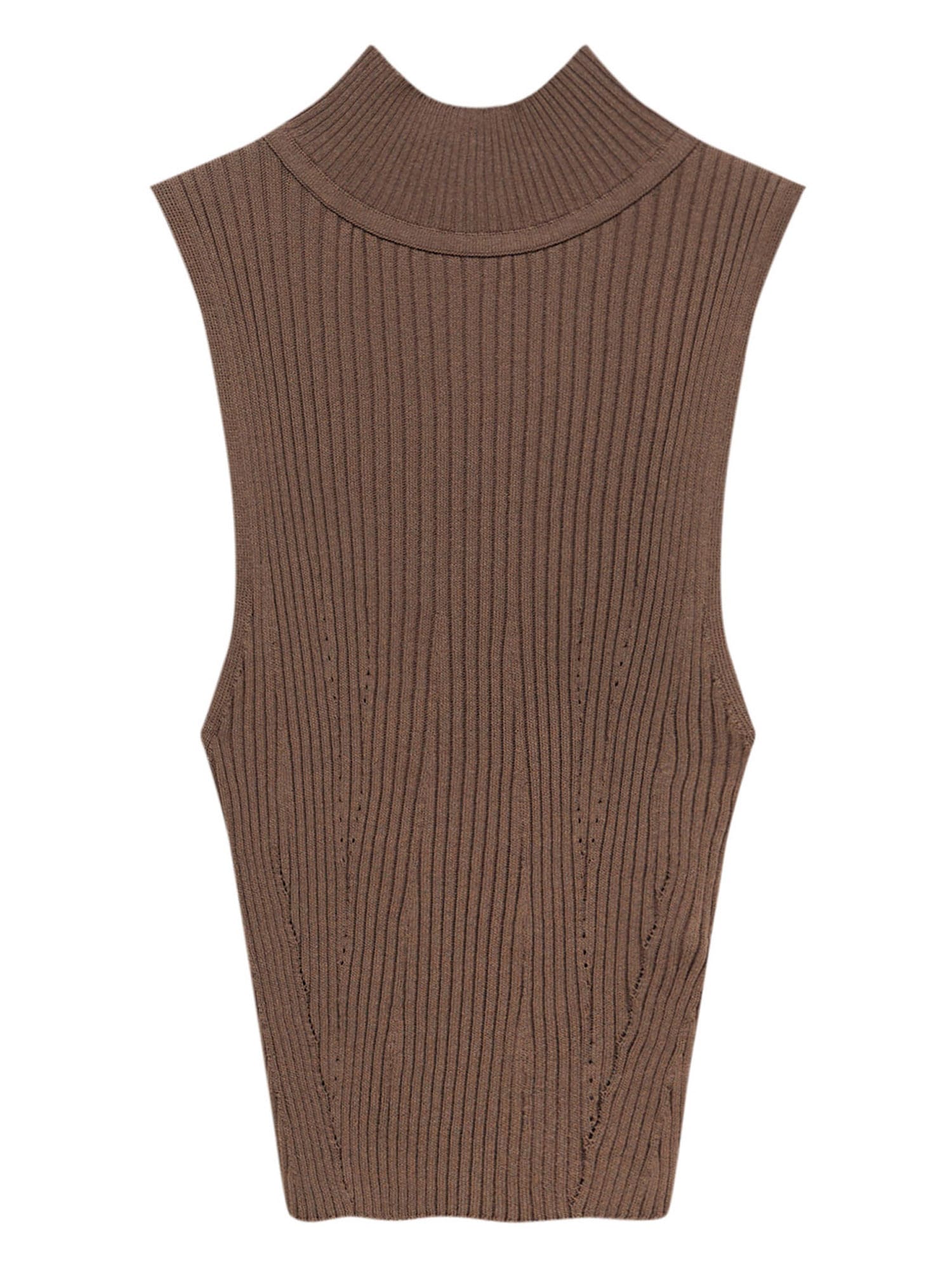 Pull&Bear Top z naramnicami  rjava
