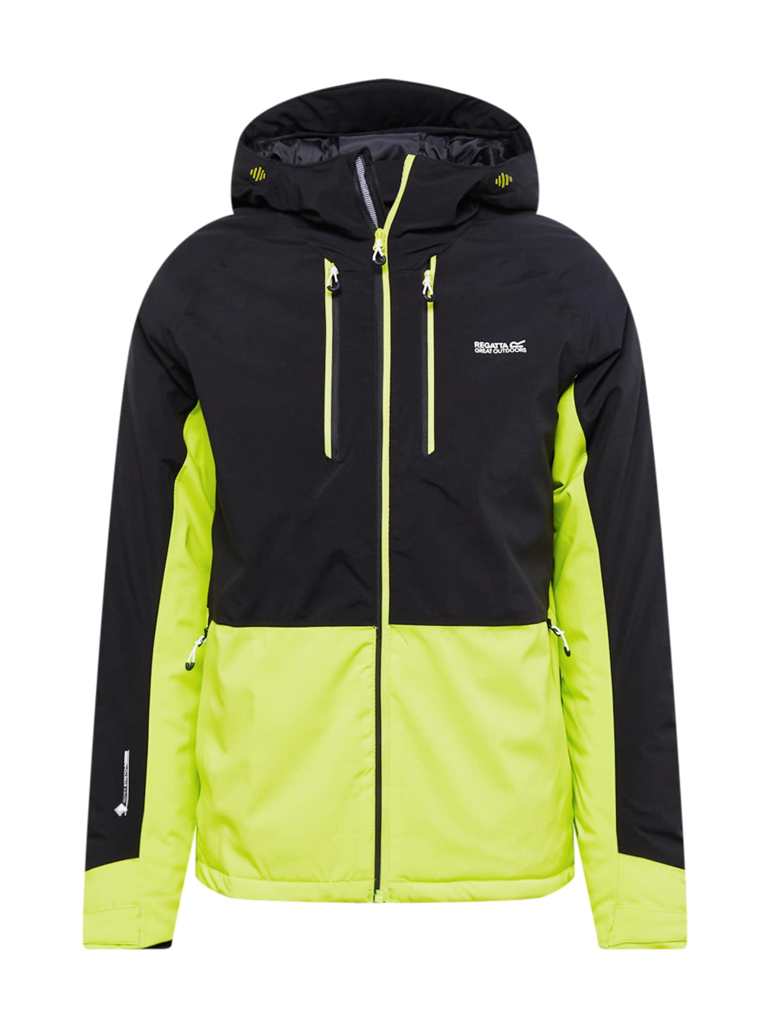 REGATTA Funkcionalna jakna 'Highton'  neonsko zelena / črna / bela