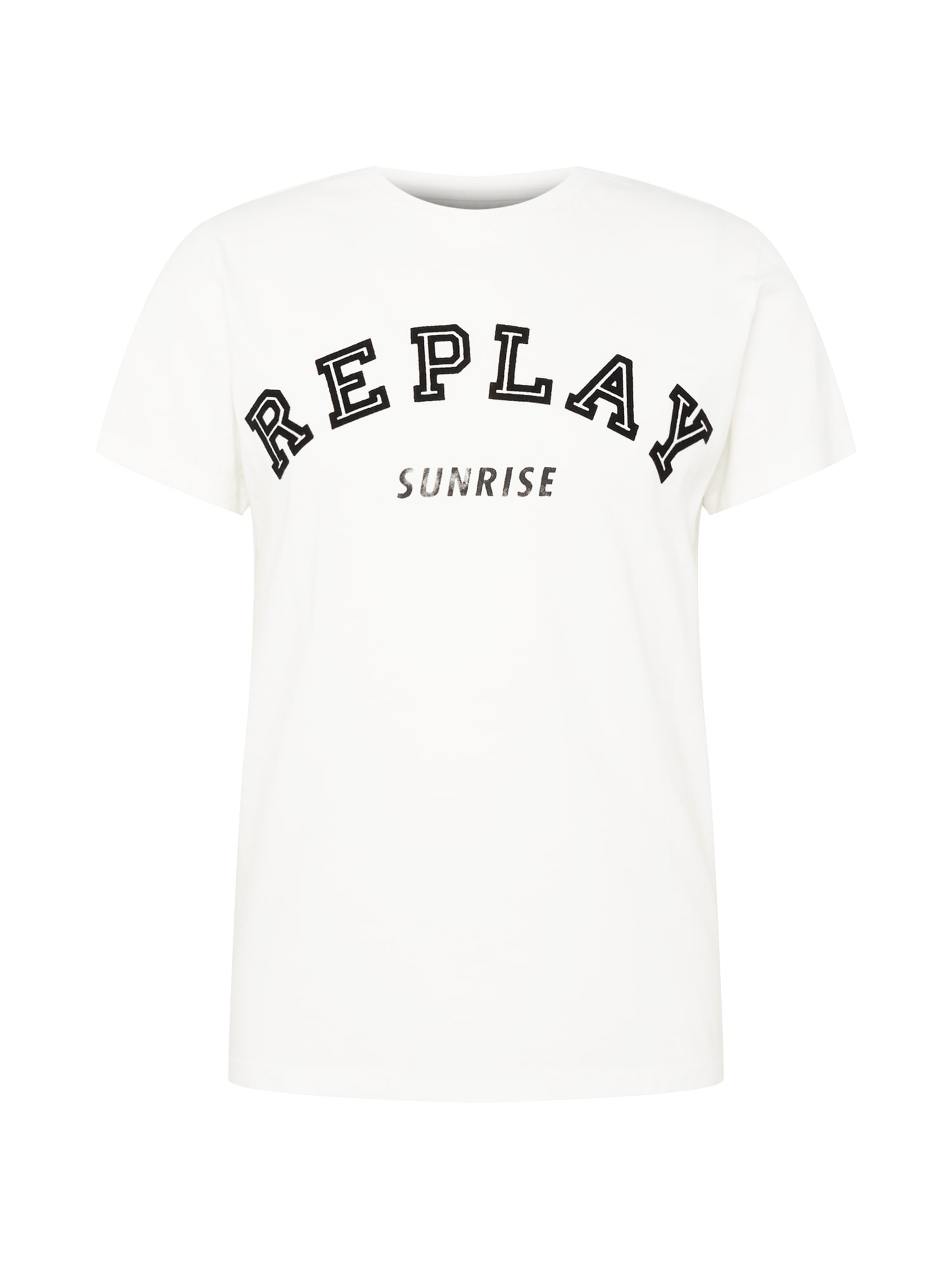REPLAY Majica  črna / bela