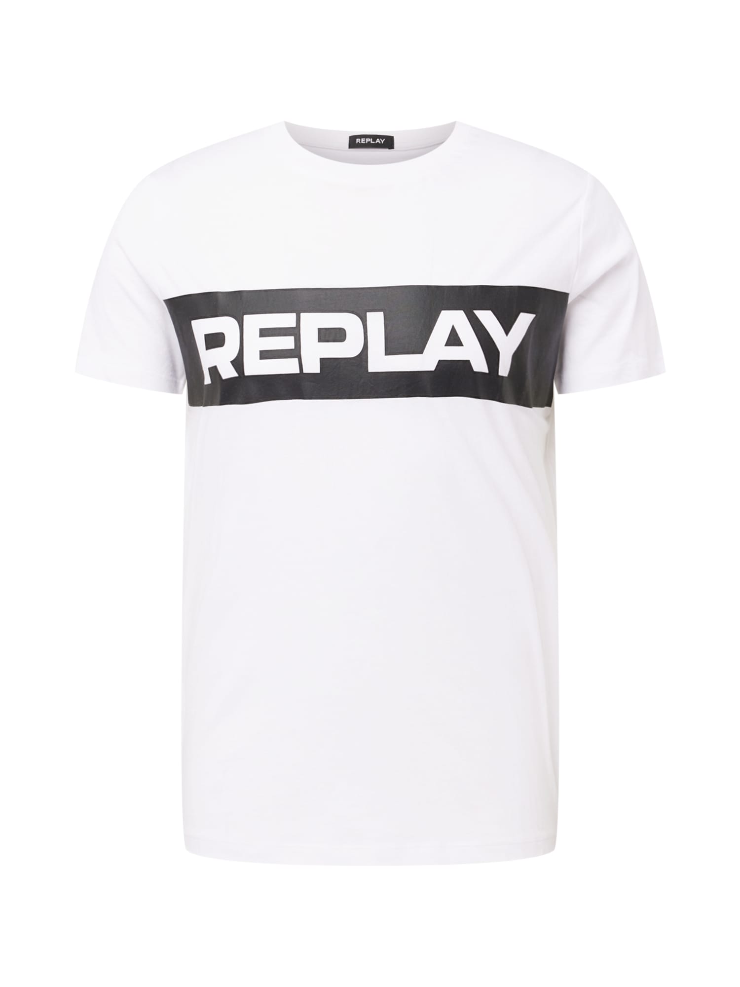 REPLAY Majica  črna / bela