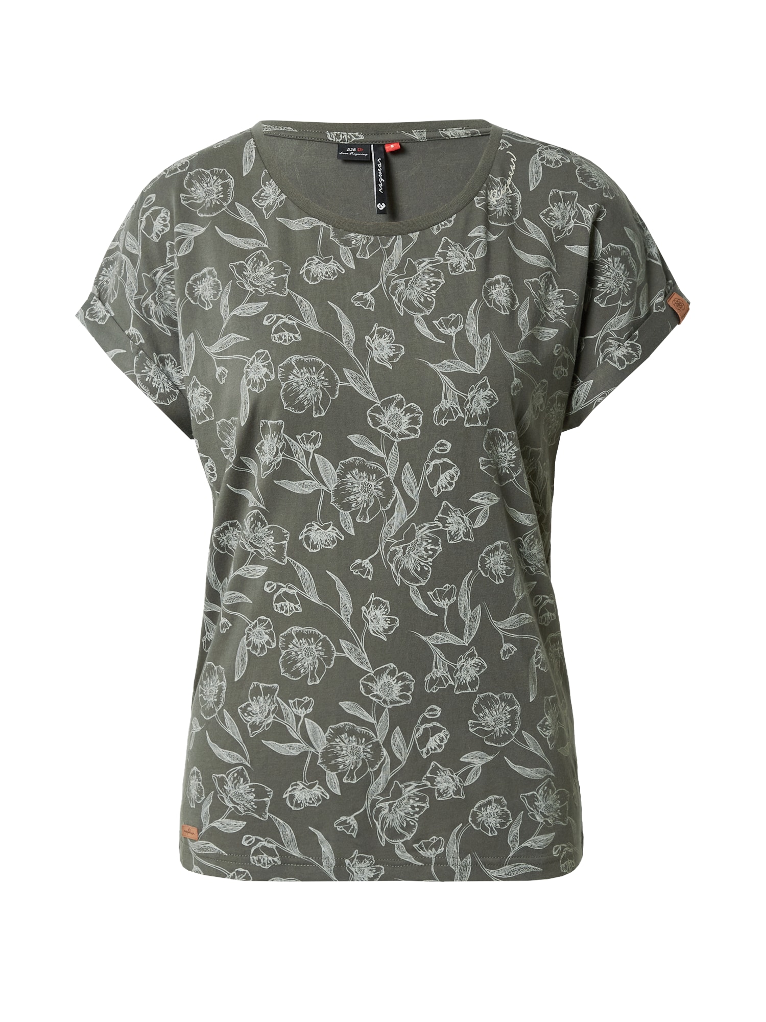 Ragwear Majica  temno zelena / bela