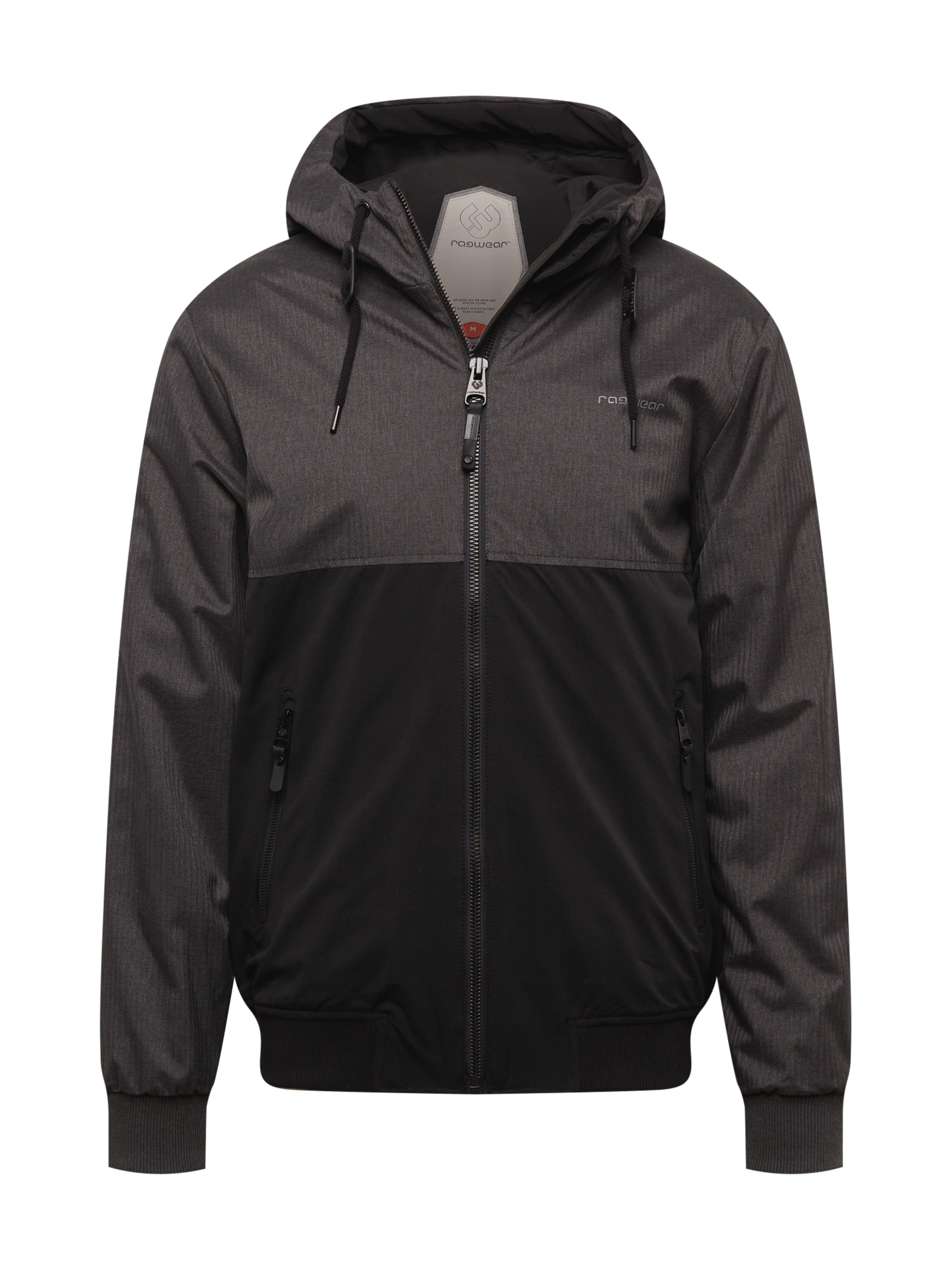 Ragwear Prehodna jakna 'ROENN'  pegasto siva / črna