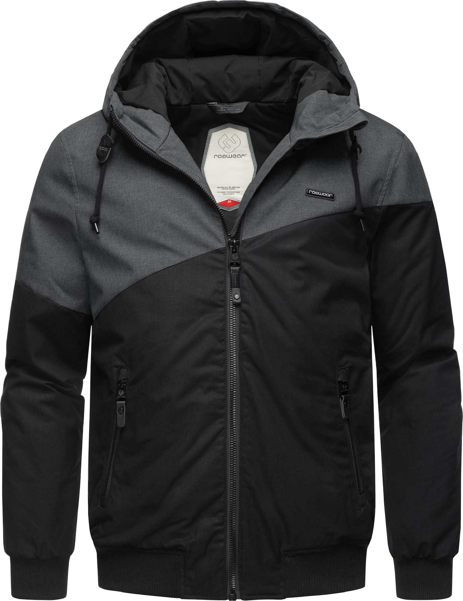 Ragwear Zimska jakna 'Wings'  siva / črna