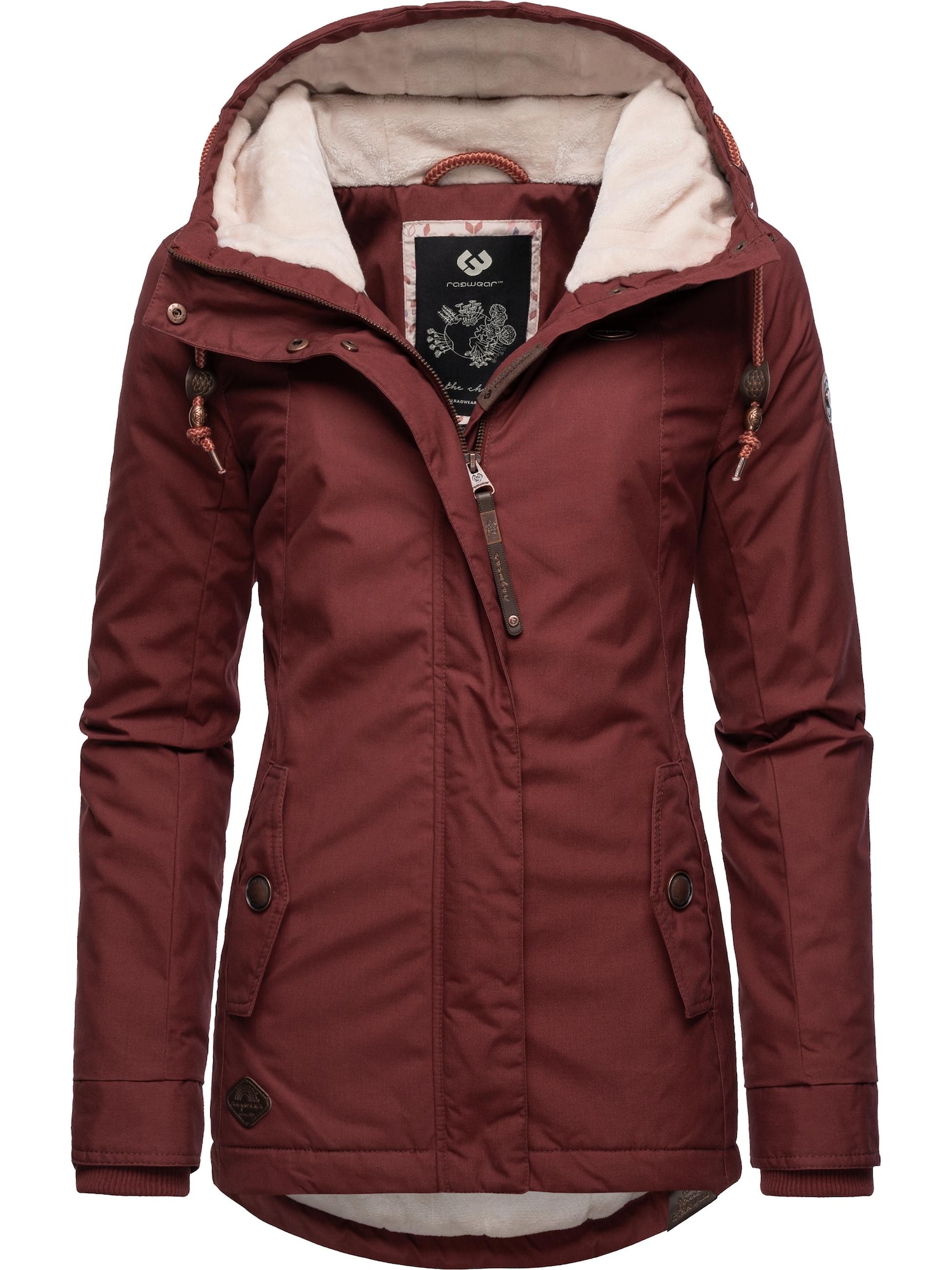 Ragwear Zimska jakna  rjava / črna / bela
