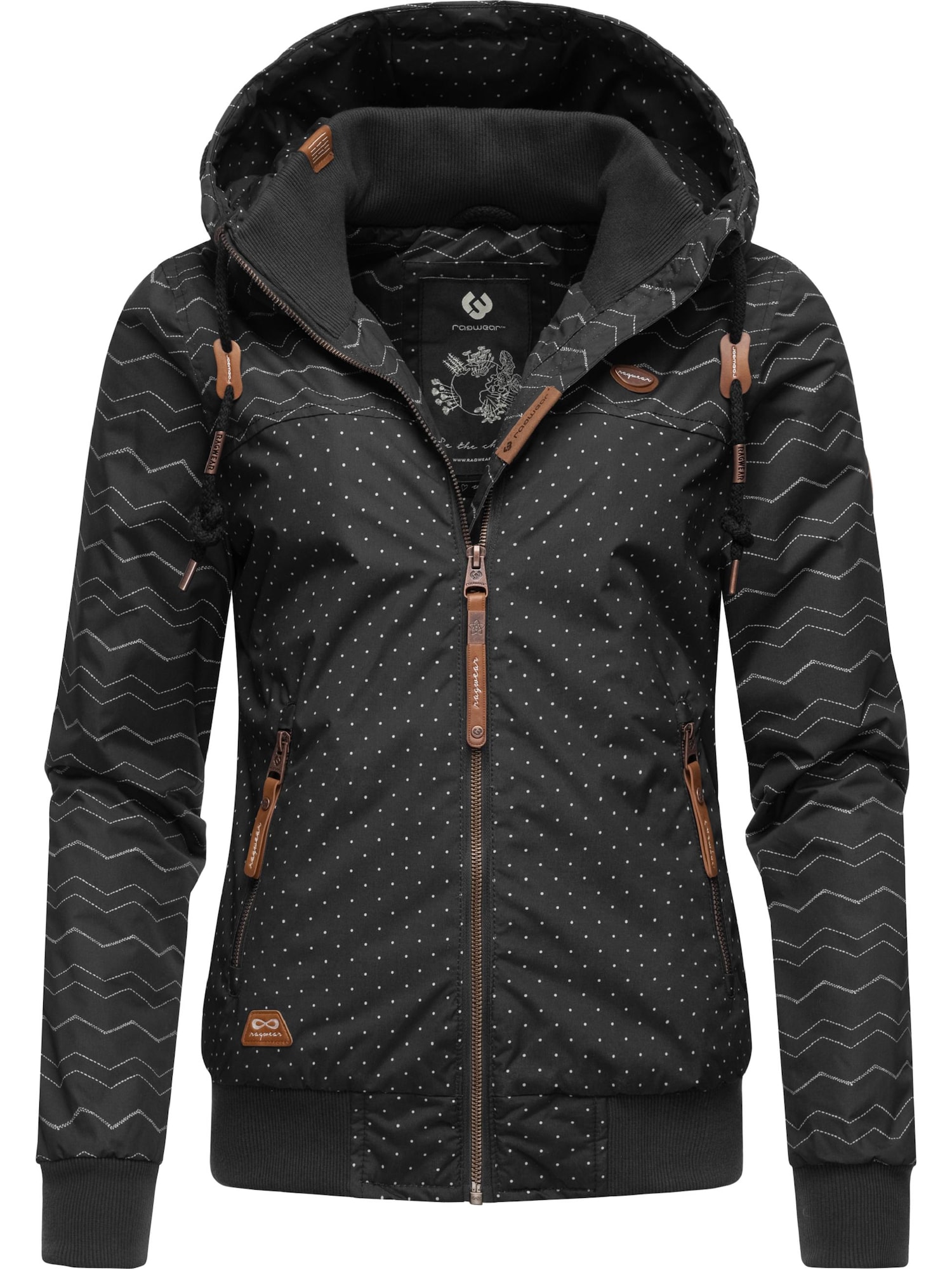 Ragwear Zimska jakna  rjava / črna / bela