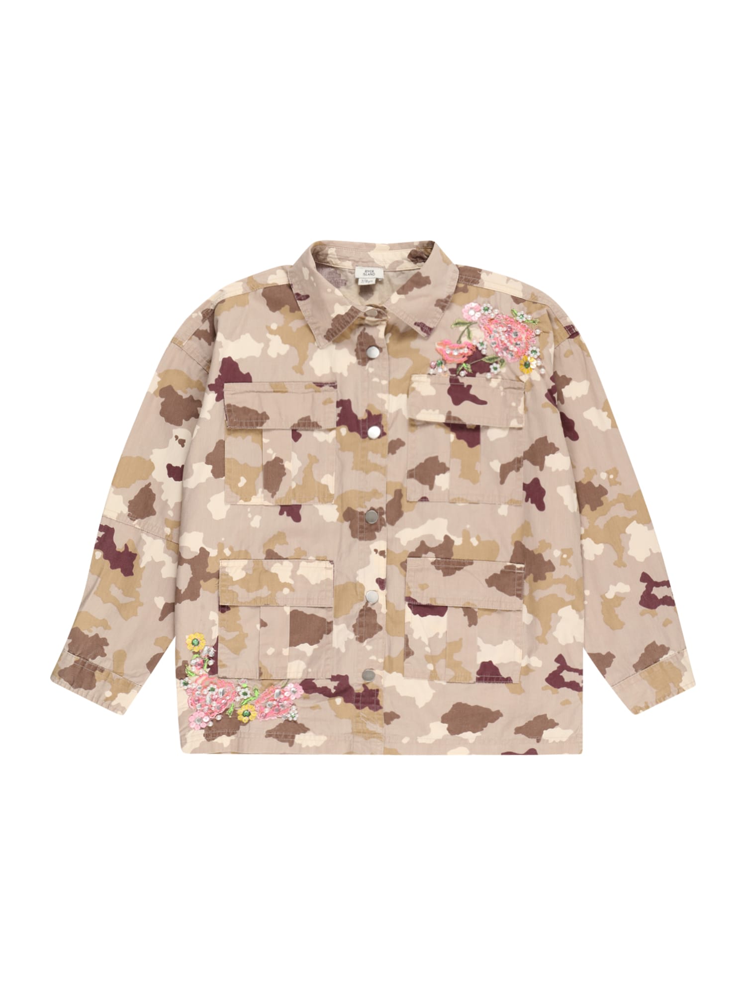 River Island Prehodna jakna  pesek / rjava / svetlo rjava / rubin rdeča