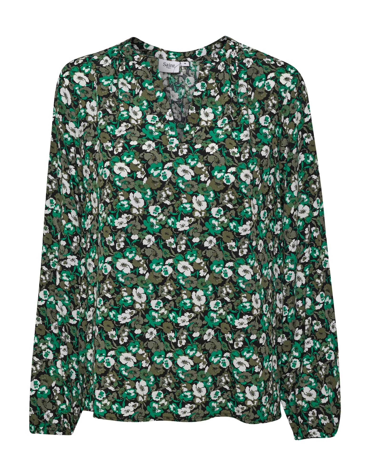 SAINT TROPEZ Bluza 'Palavi'  siva / oliva / travnato zelena / črna / bela