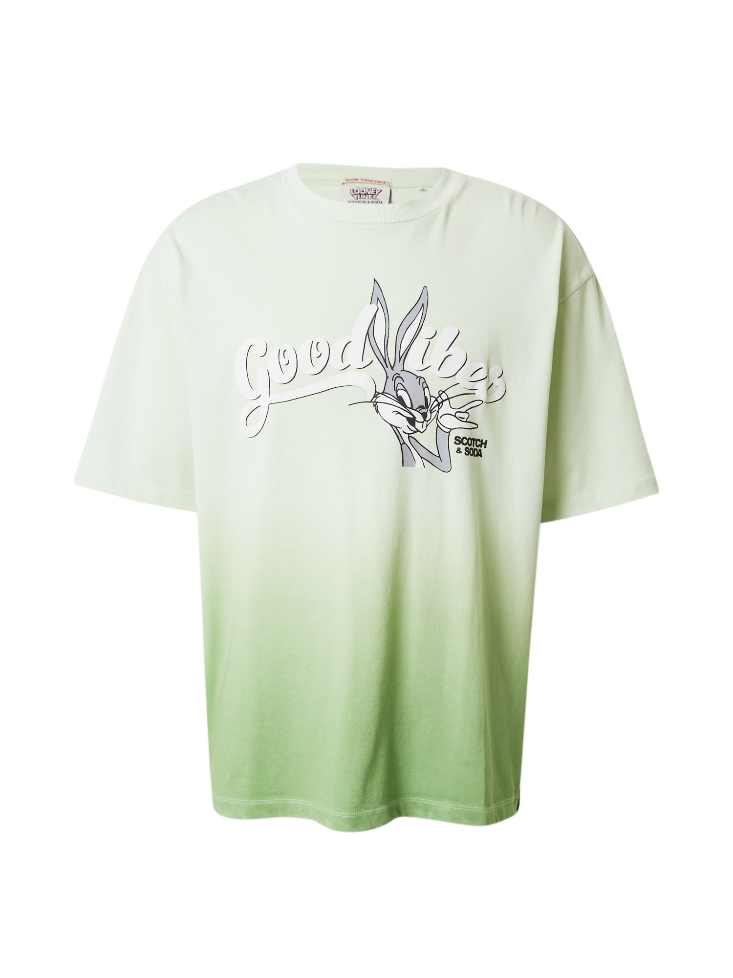 SCOTCH & SODA Majica 'Bugs Bunny'  jabolko / pastelno zelena / črna / bela