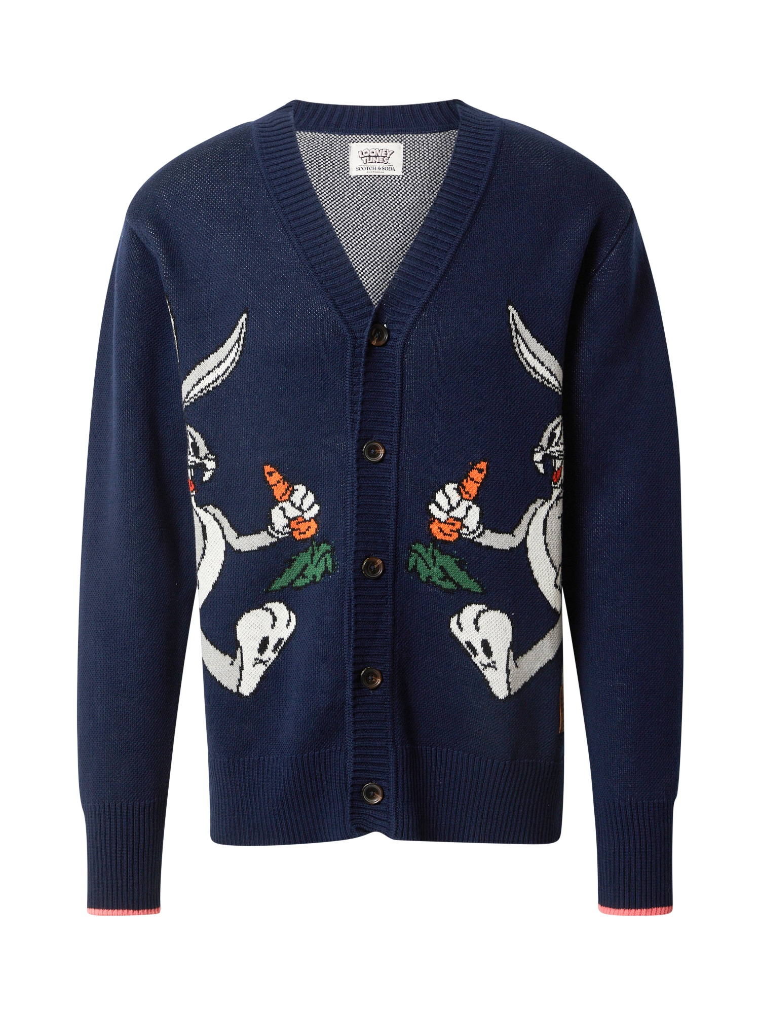SCOTCH & SODA Pletena jopa 'Bugs Bunny'  temno modra / dimno-siva / travnato zelena / bela