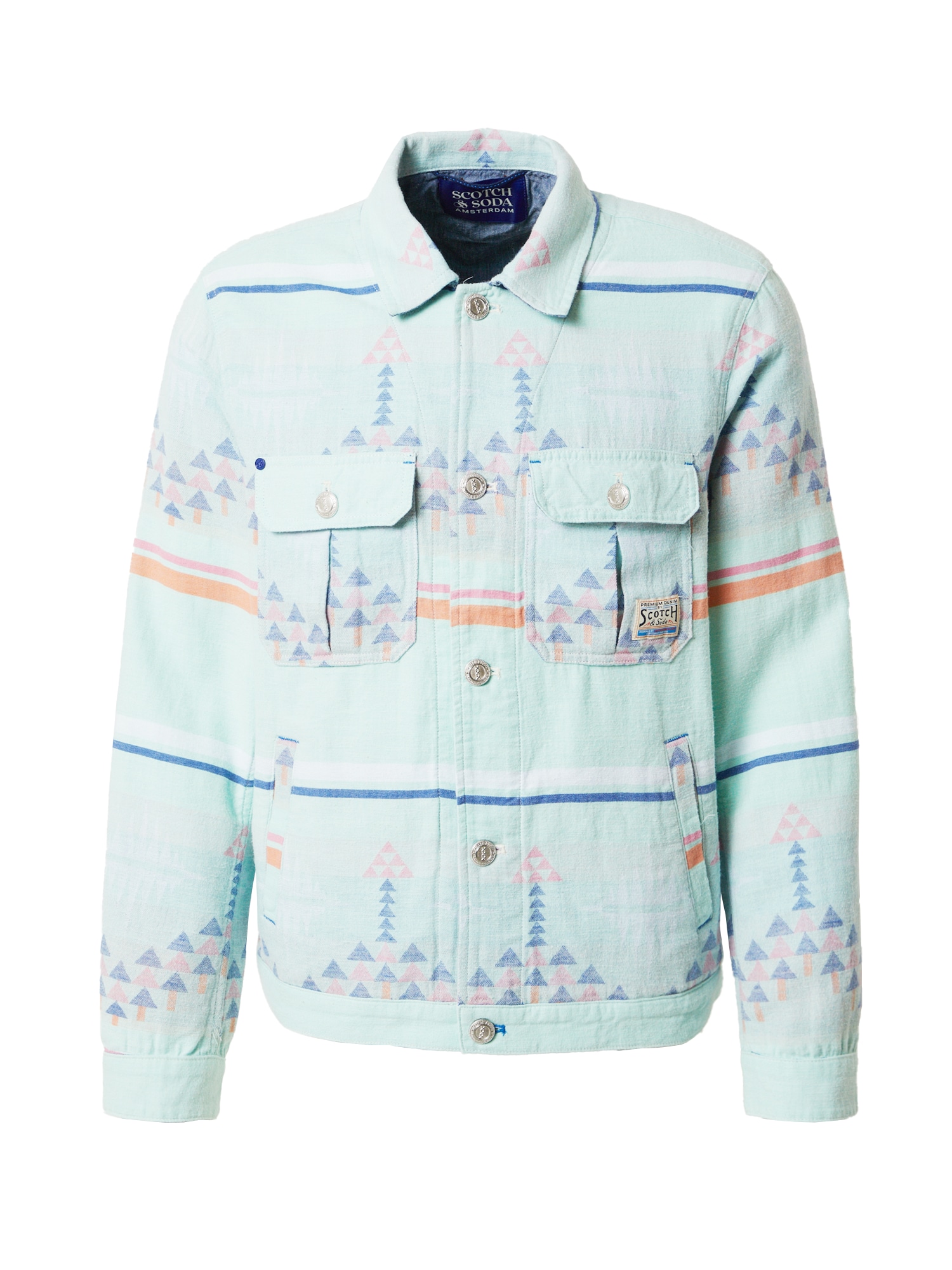 SCOTCH & SODA Prehodna jakna  voda / kraljevo modra / večbarvno oranžna / pegasto roza