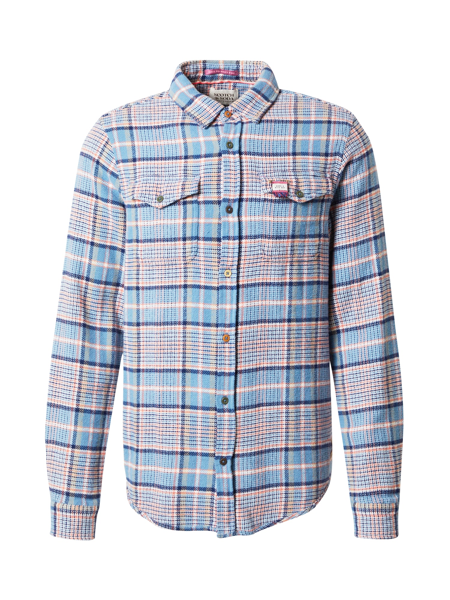 SCOTCH & SODA Srajca  azur / temno modra / bela