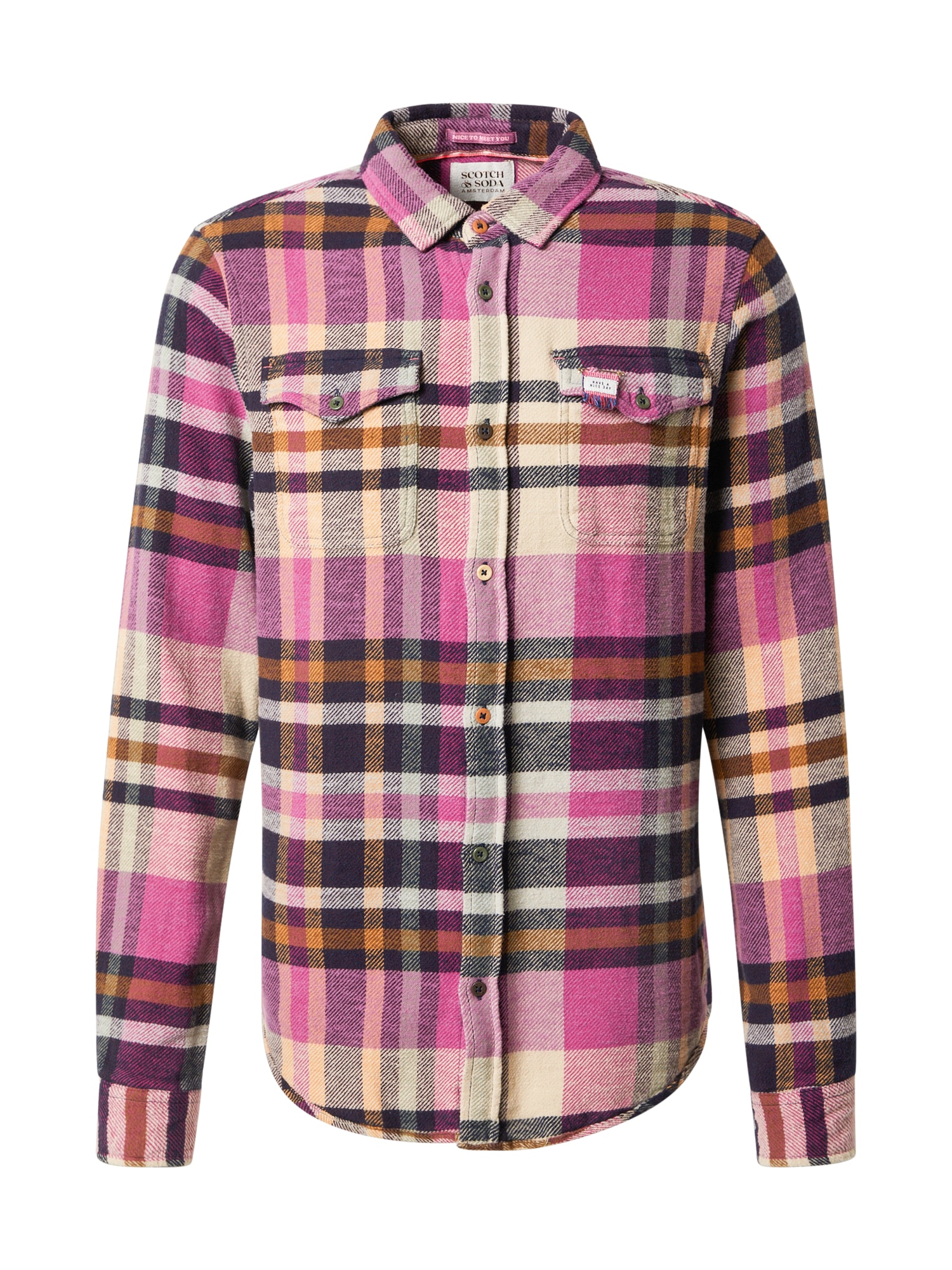 SCOTCH & SODA Srajca  bež / konjak / lila / roza