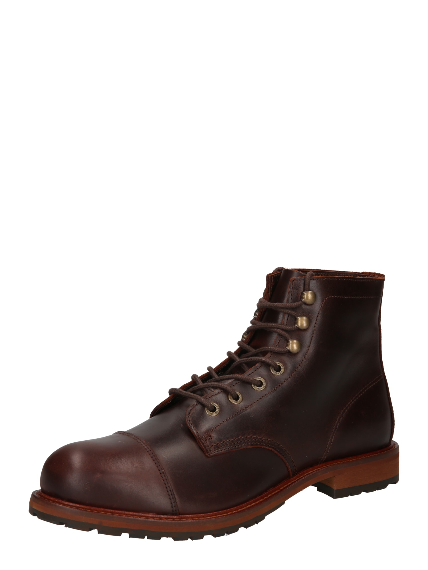 SELECTED HOMME Gležnarji z vezalkami 'ROMAN'  temno rjava