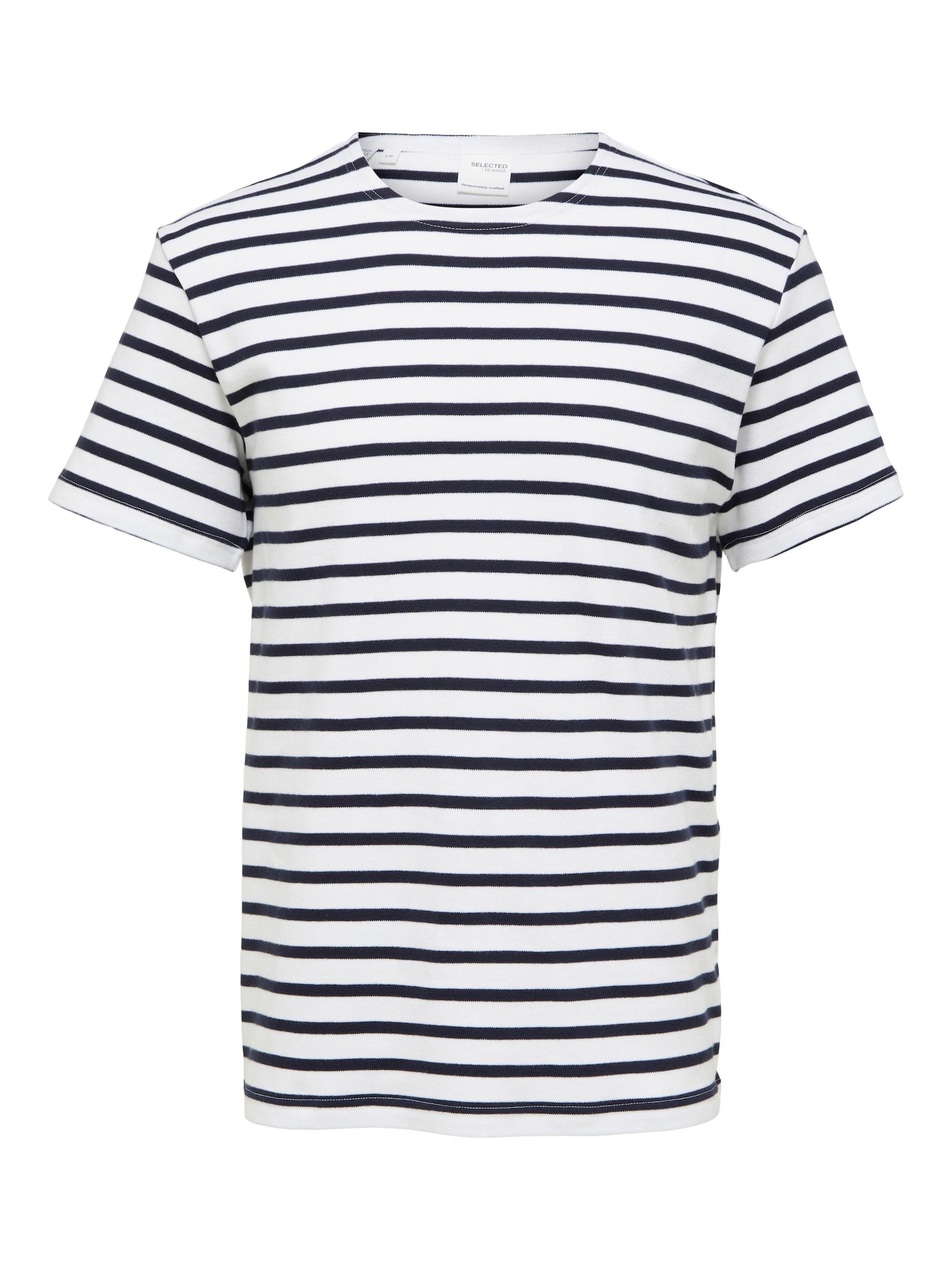 SELECTED HOMME Majica 'Briac'  črna / bela