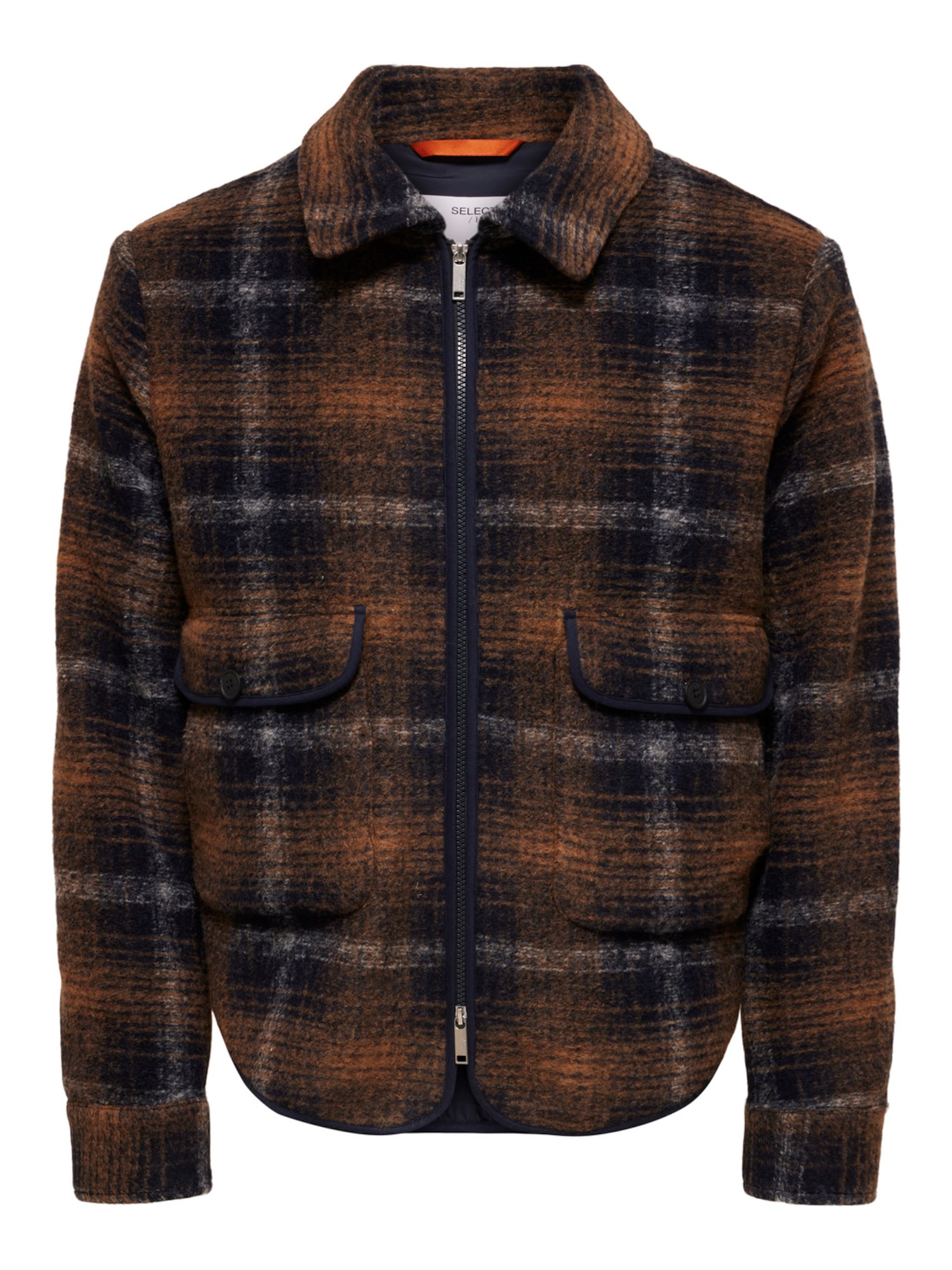SELECTED HOMME Prehodna jakna 'Hope'  mornarska / rjava / bela