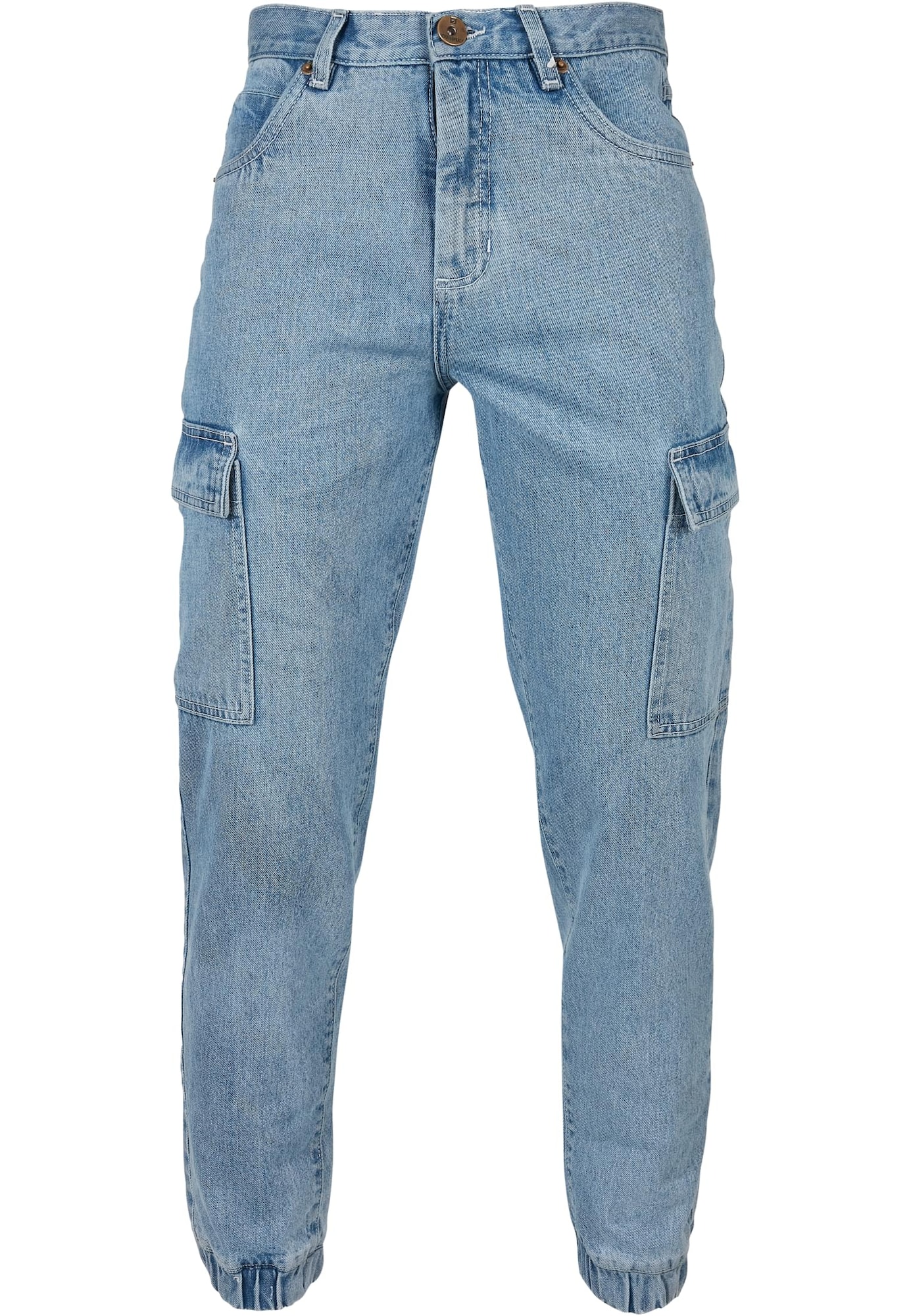 SOUTHPOLE Kargo kavbojke  moder denim / bela