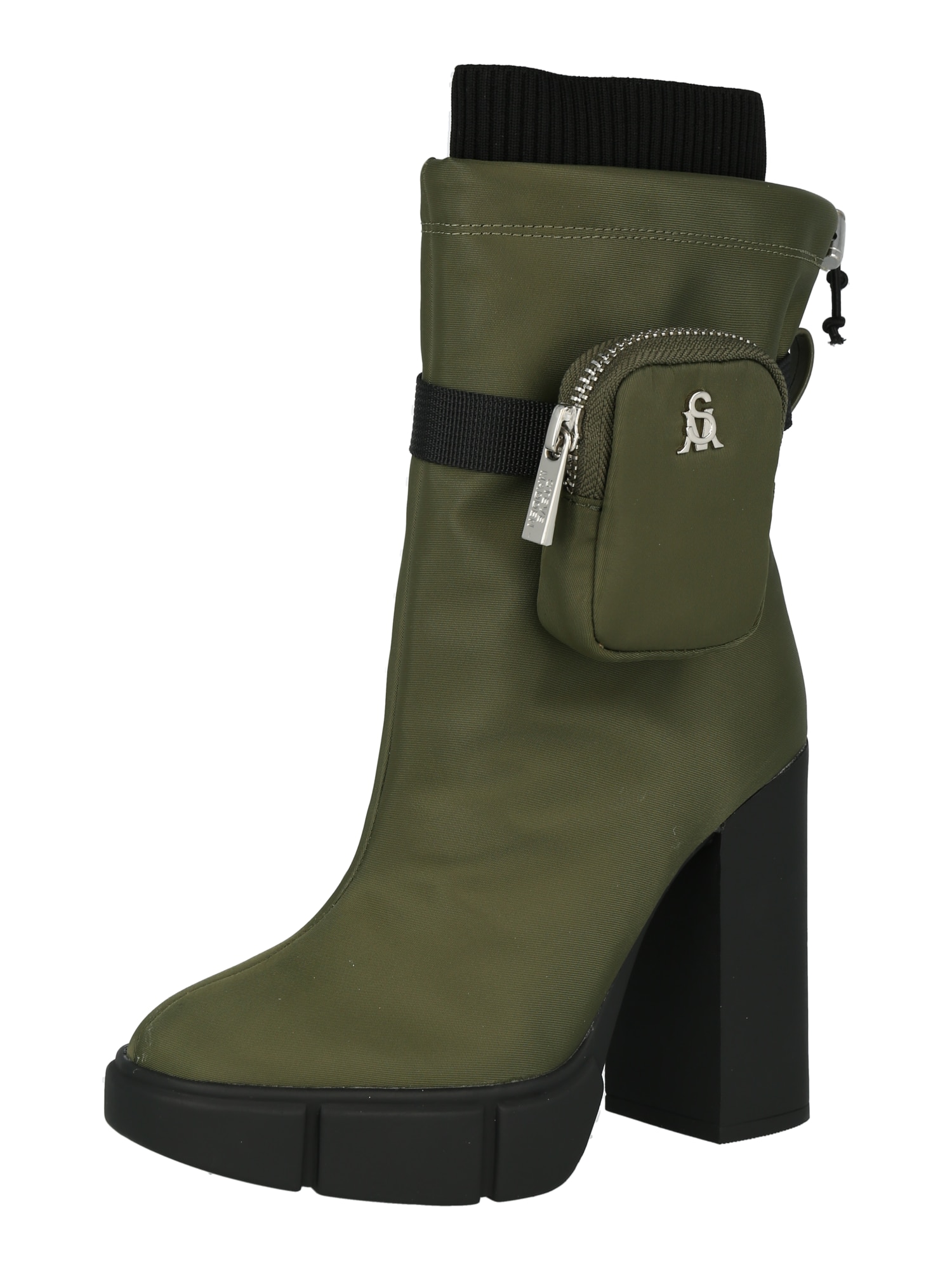 STEVE MADDEN Gležnarji 'RISEUP'  oliva / črna