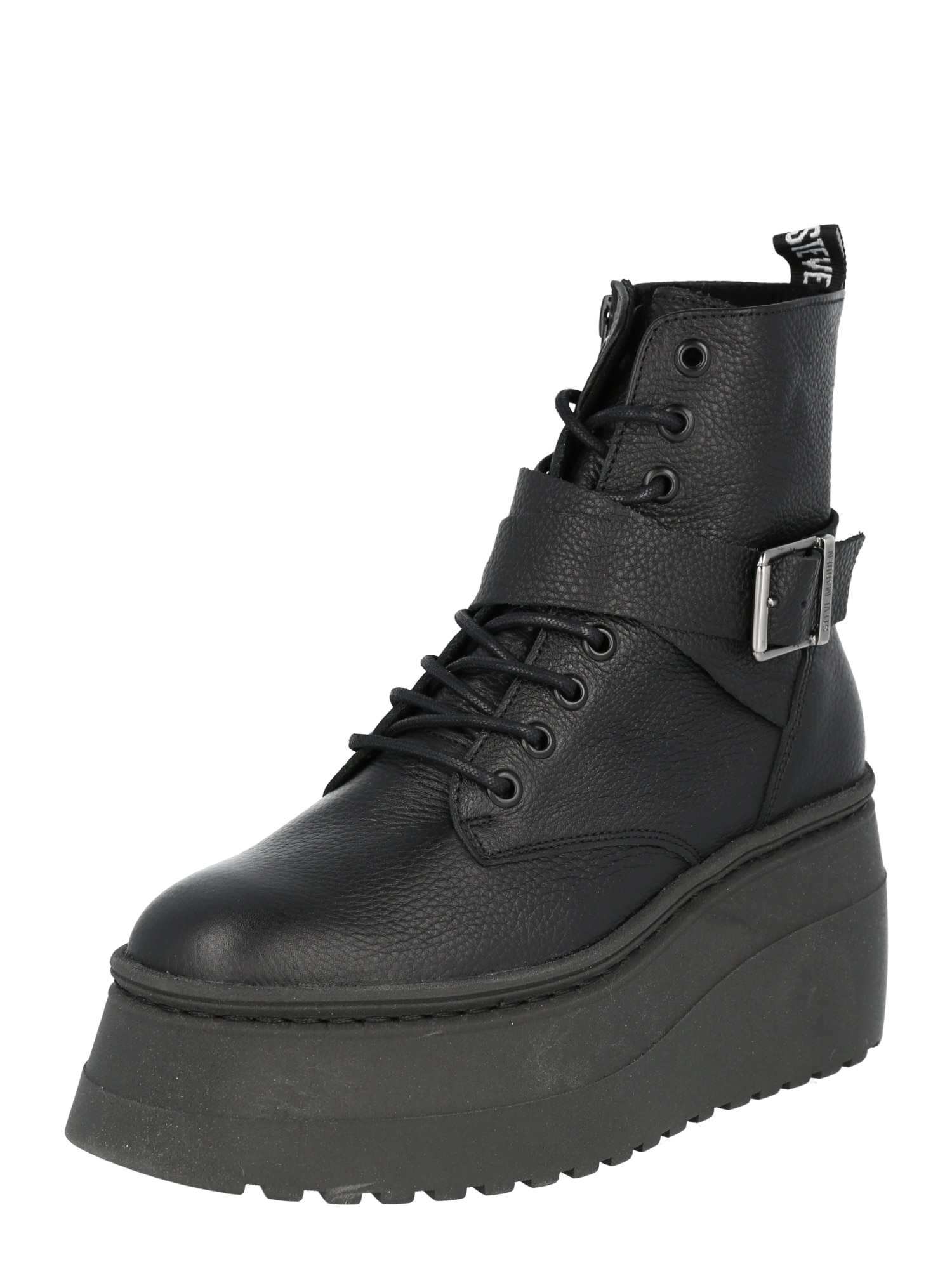 STEVE MADDEN Gležnarji z vezalkami 'Piano'  črna
