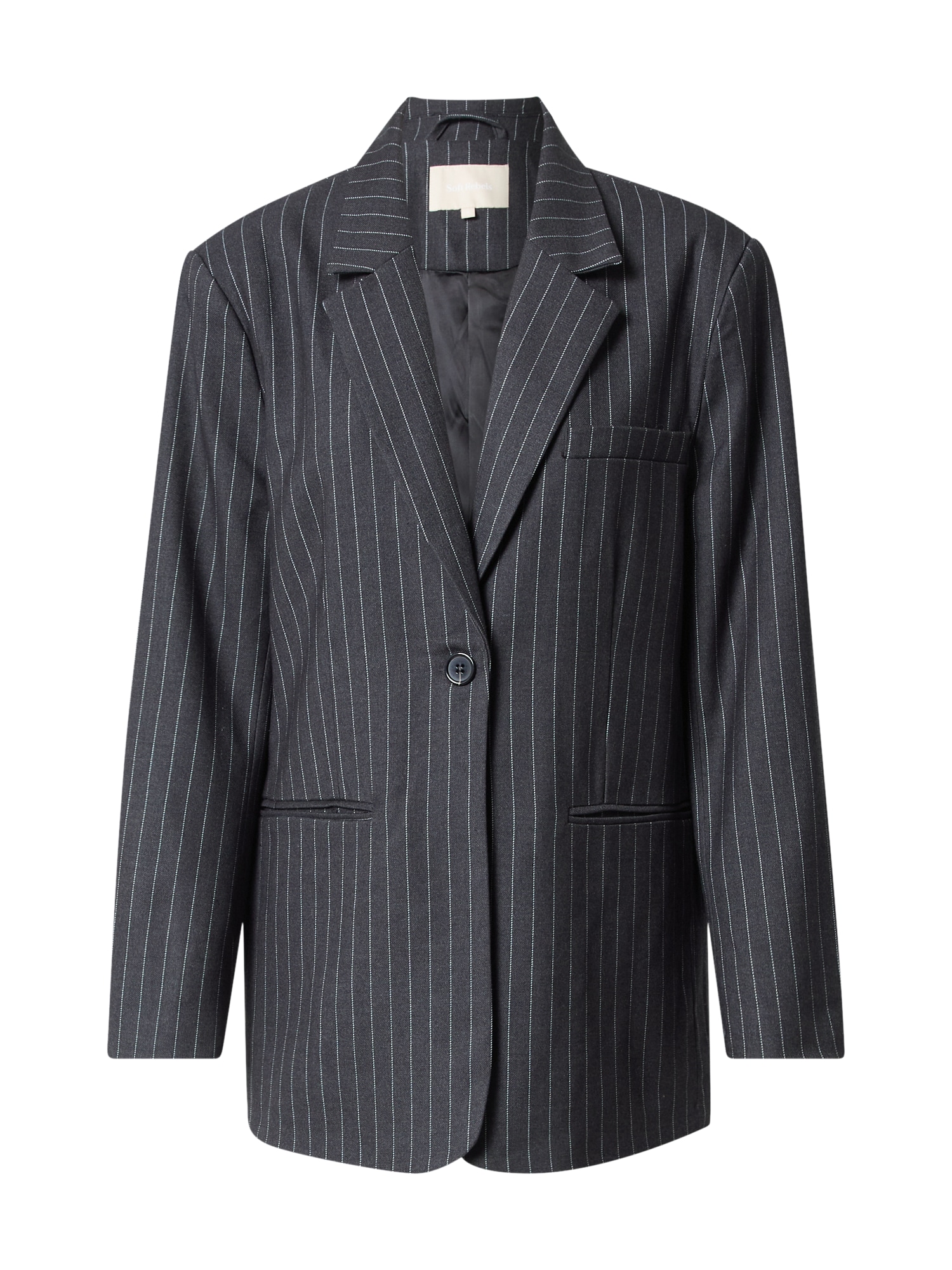 Soft Rebels Blazer 'Anis'  antracit / svetlo siva