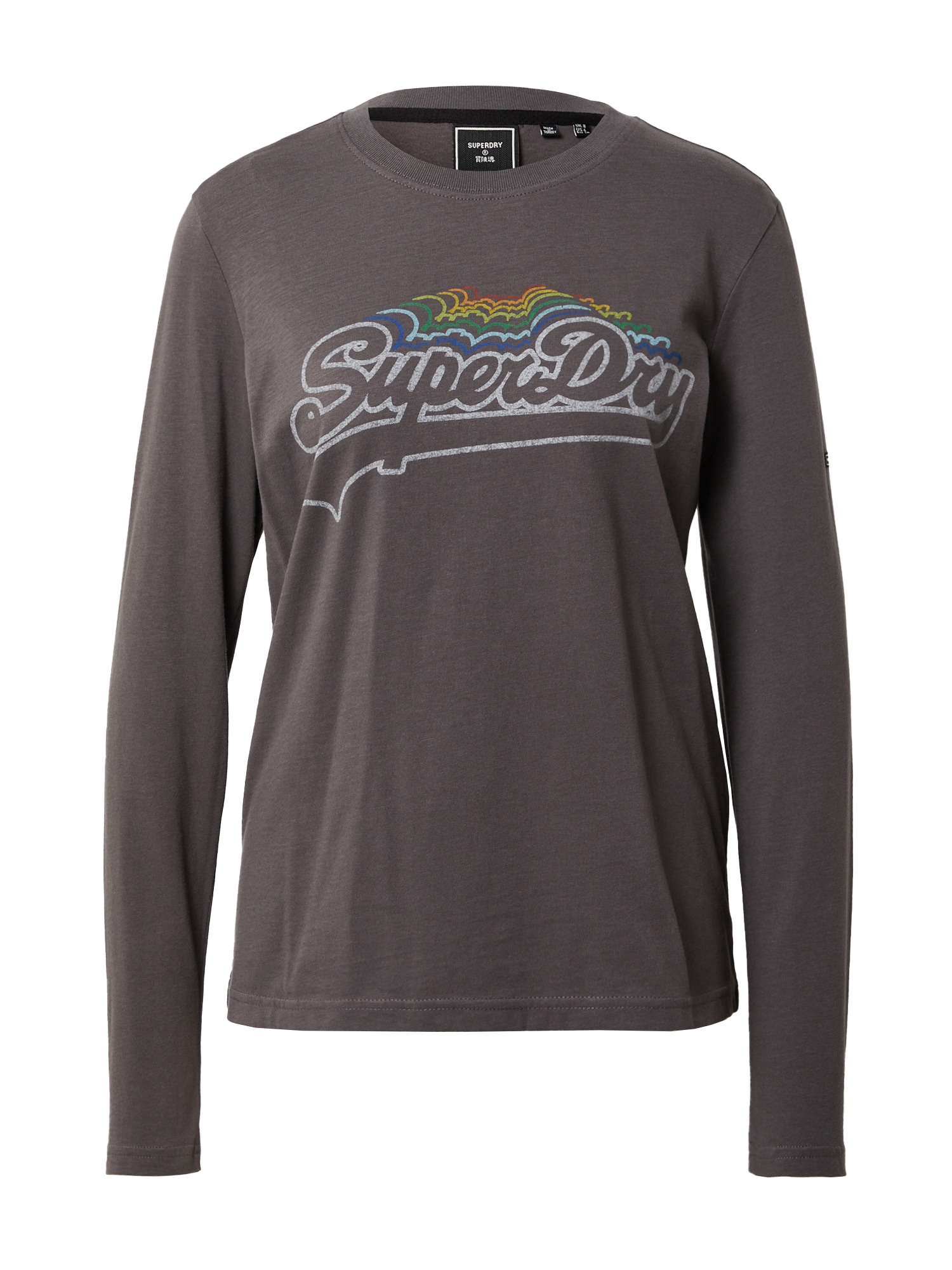 Superdry Majica  modra / oker / temno siva / zelena / bela