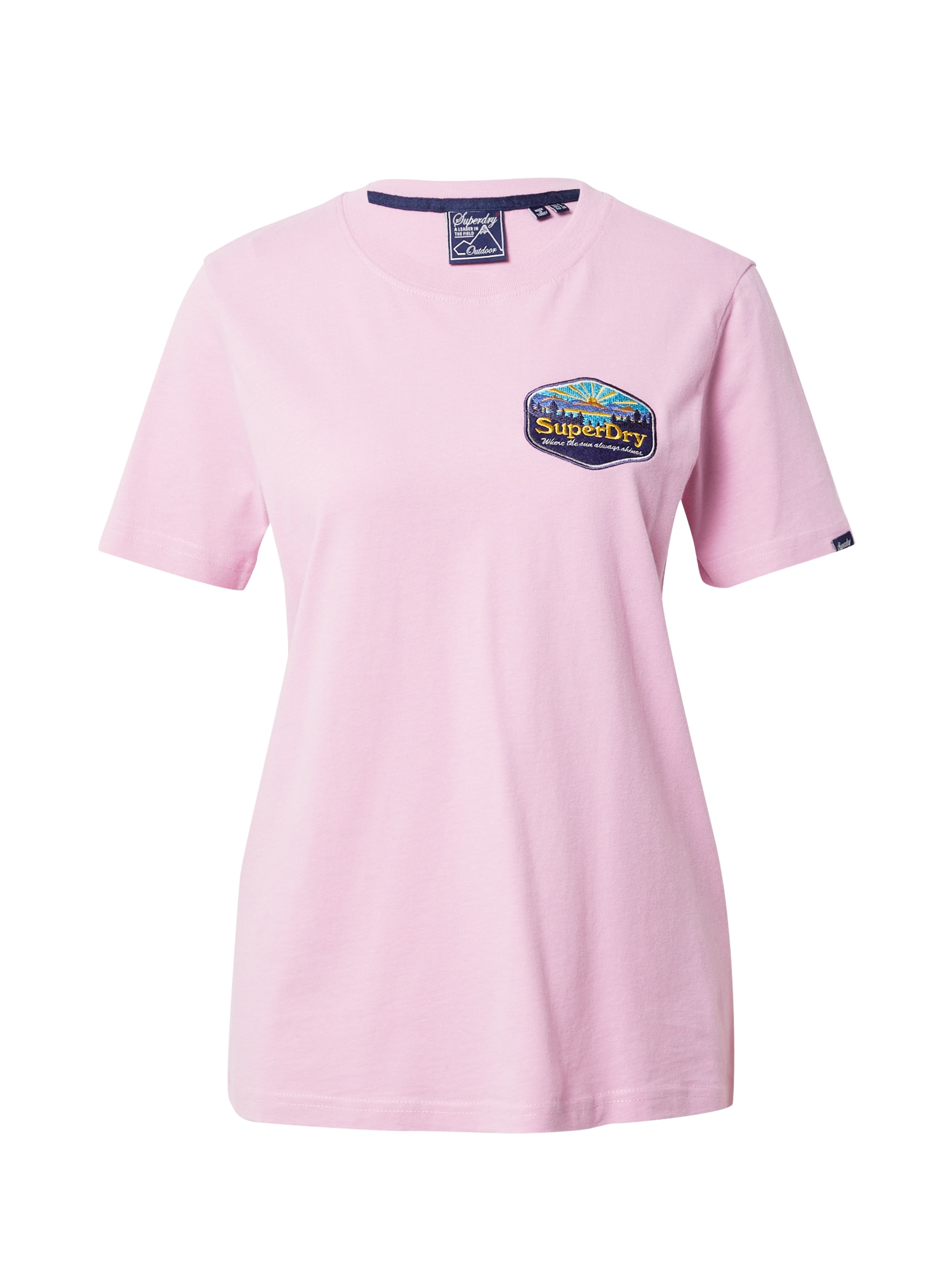 Superdry Majica  modra / oranžna / roza / črna