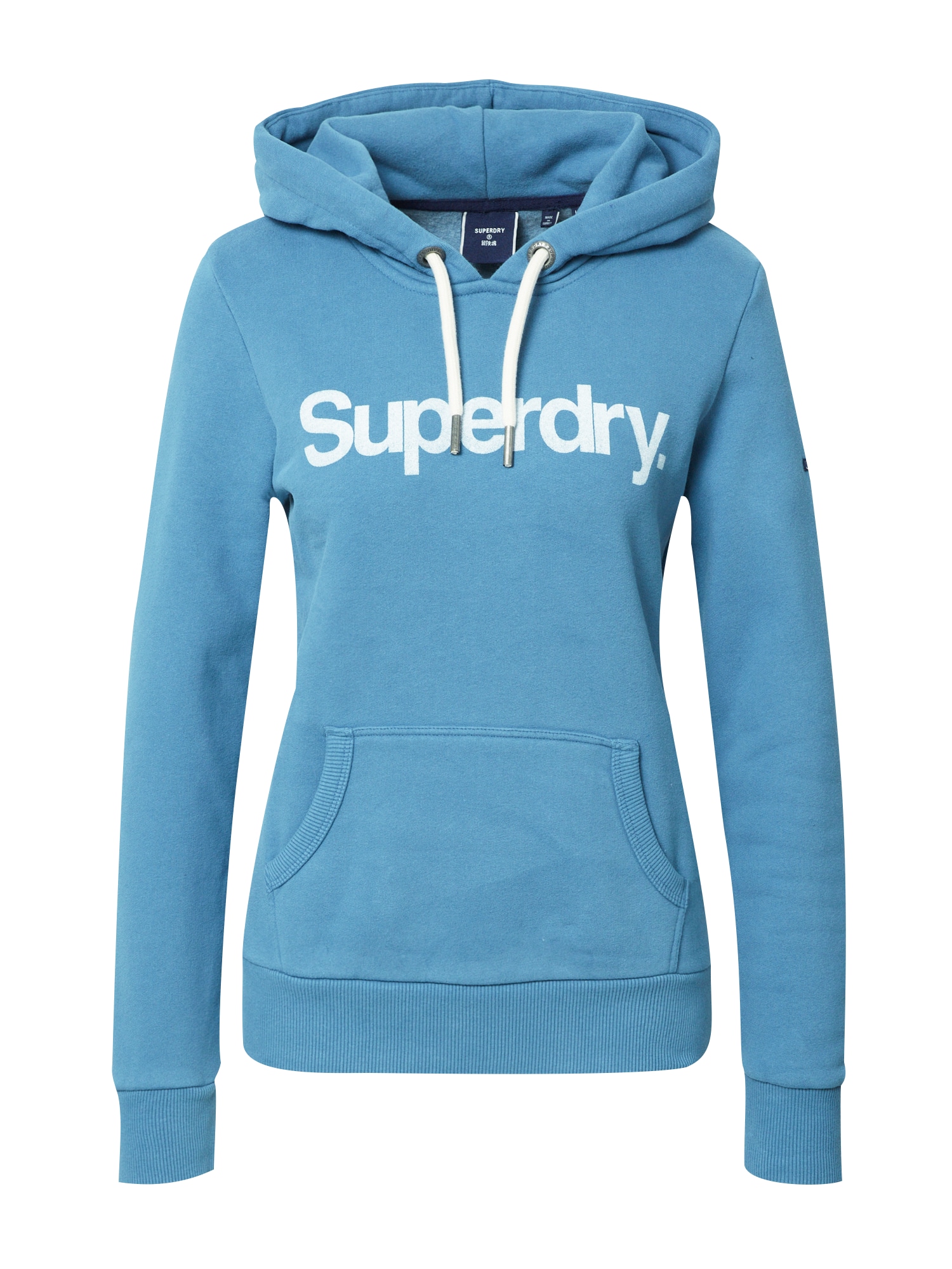 Superdry Majica  petrol / off-bela