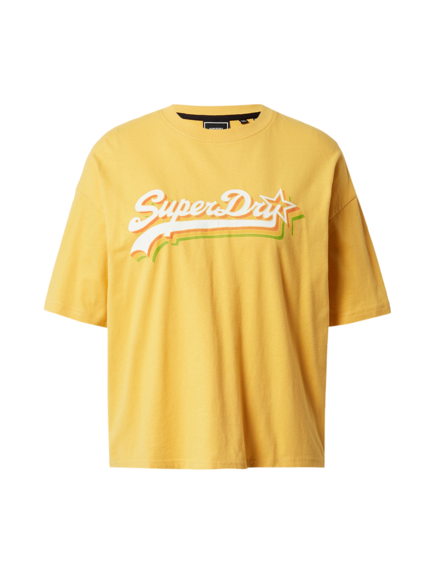 Superdry Majica  rumena / zelena / oranžna / bela