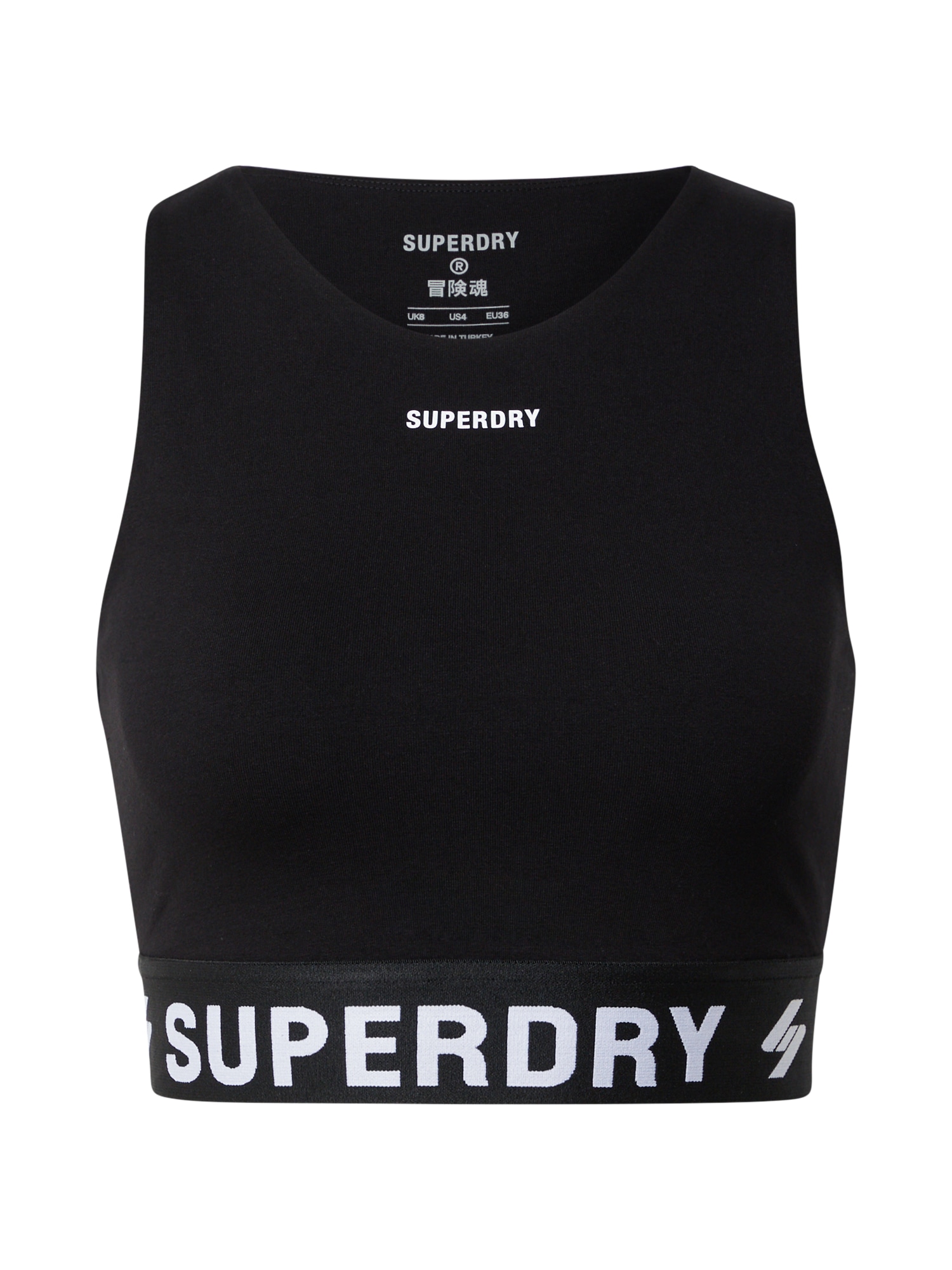 Superdry Nedrček  črna / bela