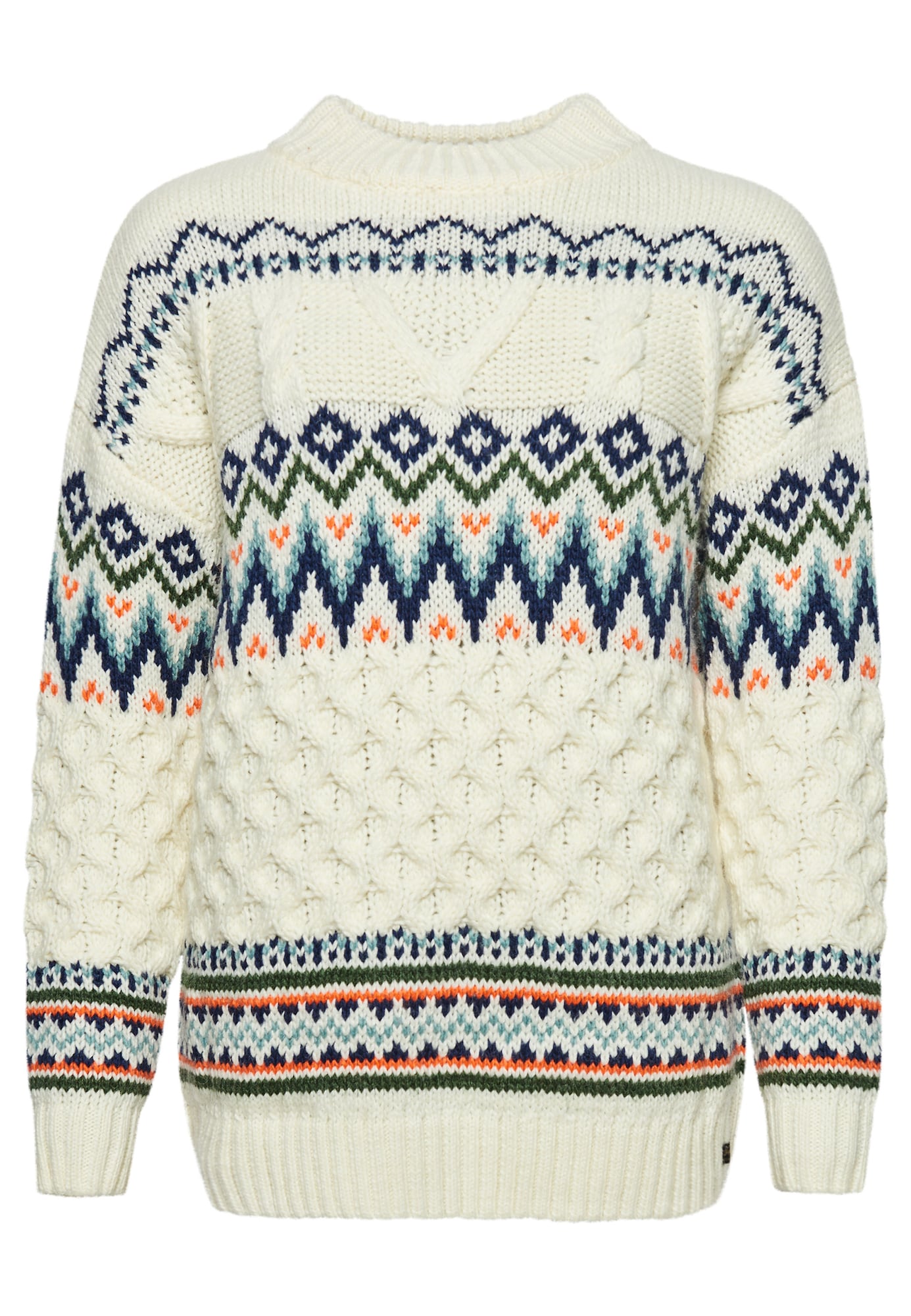 Superdry Pulover  kremna / ecru / mornarska