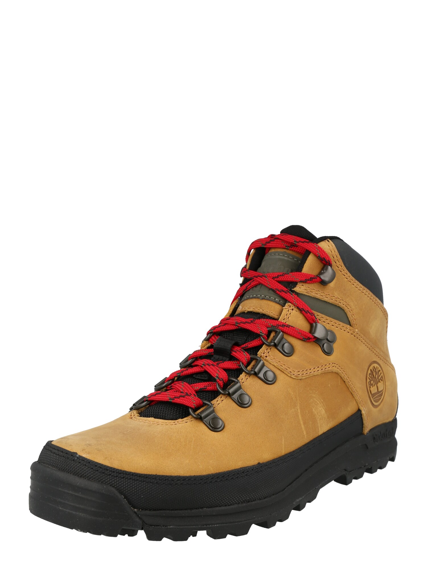 TIMBERLAND Gležnarji z vezalkami 'World Hiker'  konjak / črna