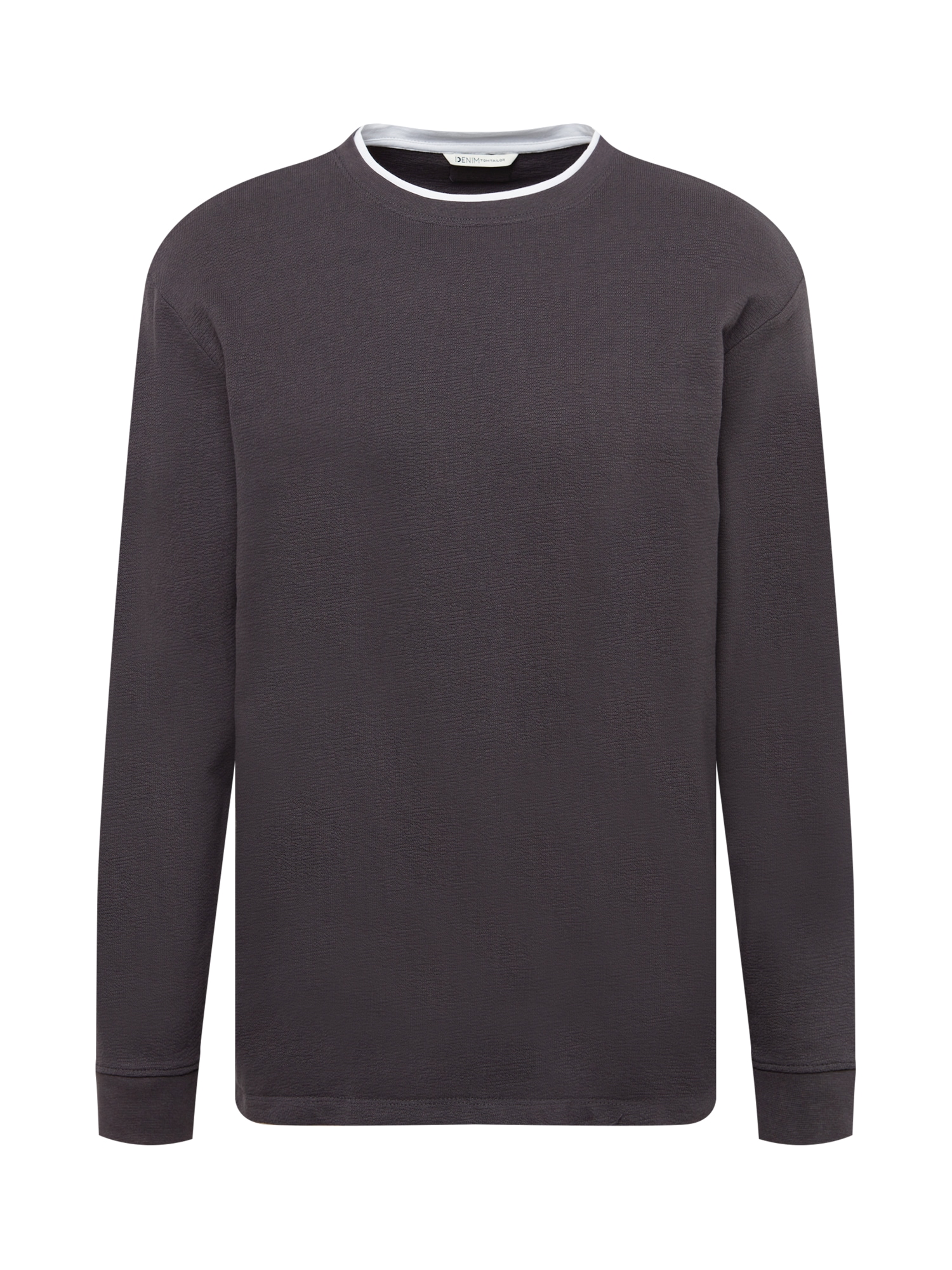TOM TAILOR DENIM Majica  antracit / bela