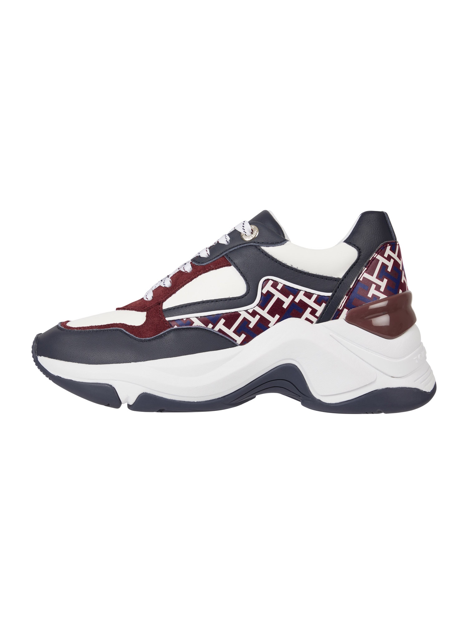TOMMY HILFIGER Nizke superge  mornarska / kobalt modra / burgund / bela