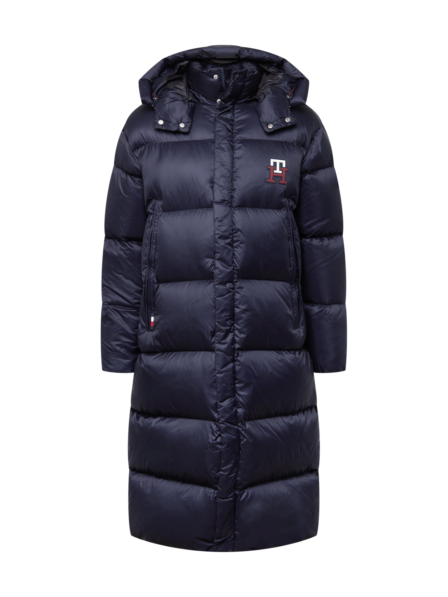 TOMMY HILFIGER Zimski plašč  temno modra / rdeča / bela