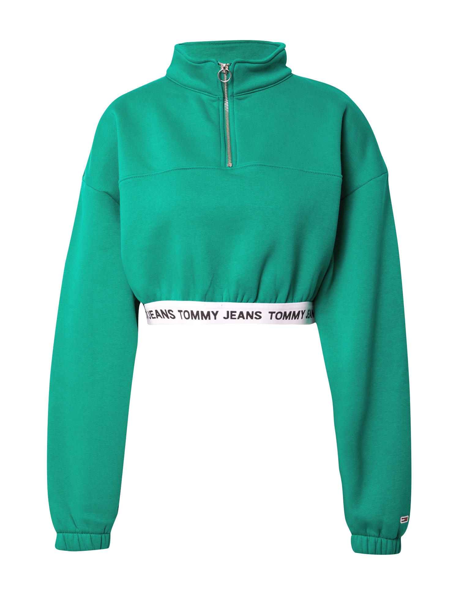 Tommy Jeans Majica  žad / črna / bela
