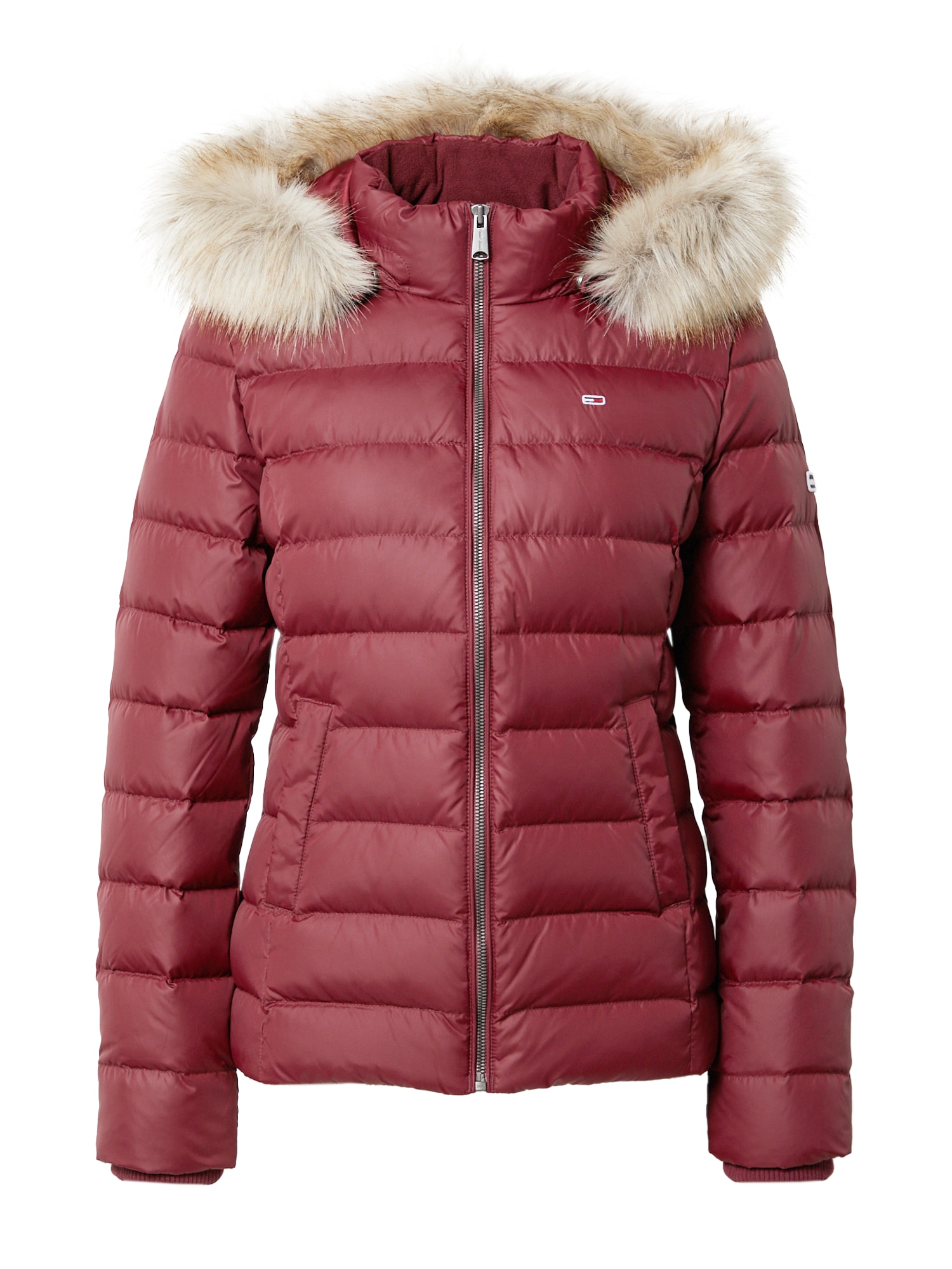 Tommy Jeans Zimska jakna  bež / rdeča
