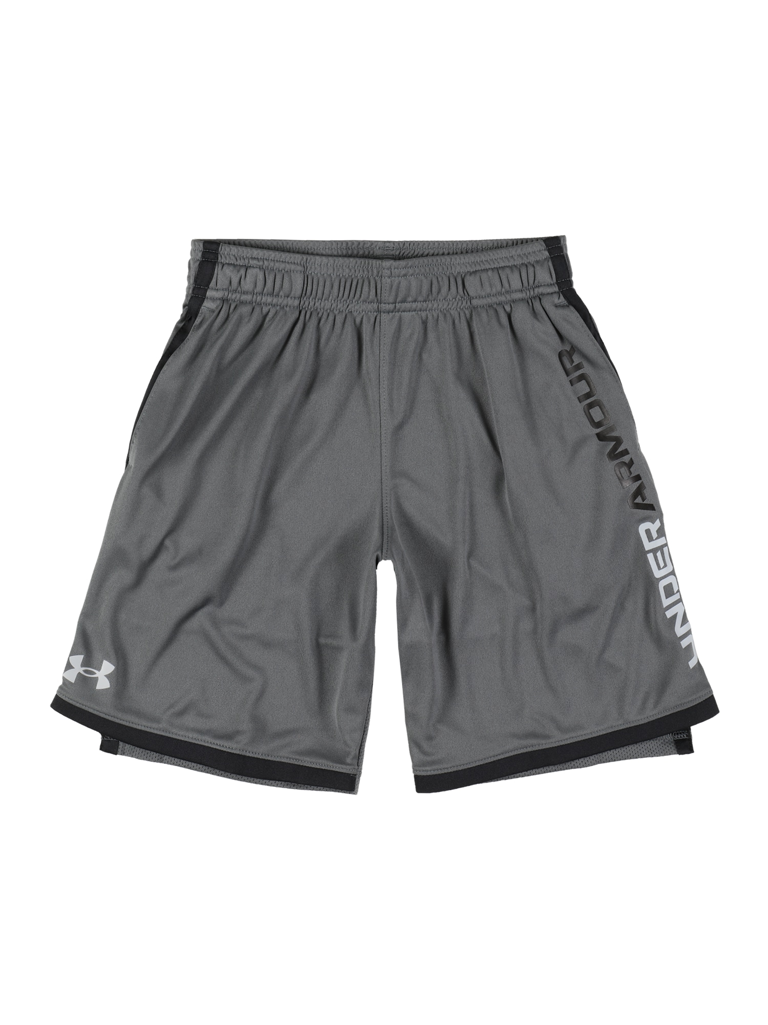 UNDER ARMOUR Športne hlače 'Stunt 3.0'  siva / črna / bela