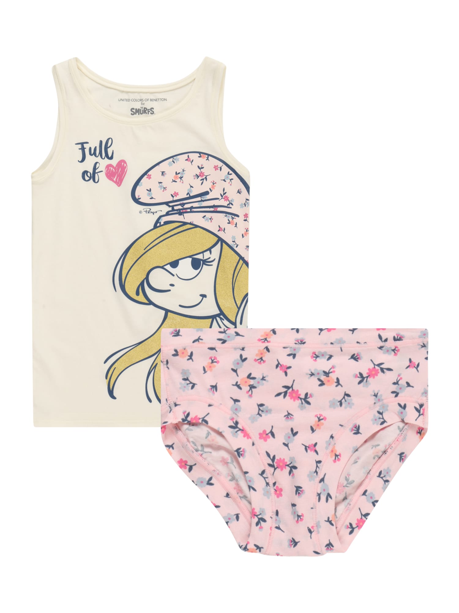 UNITED COLORS OF BENETTON Set perila  marine / rumena / roza / off-bela