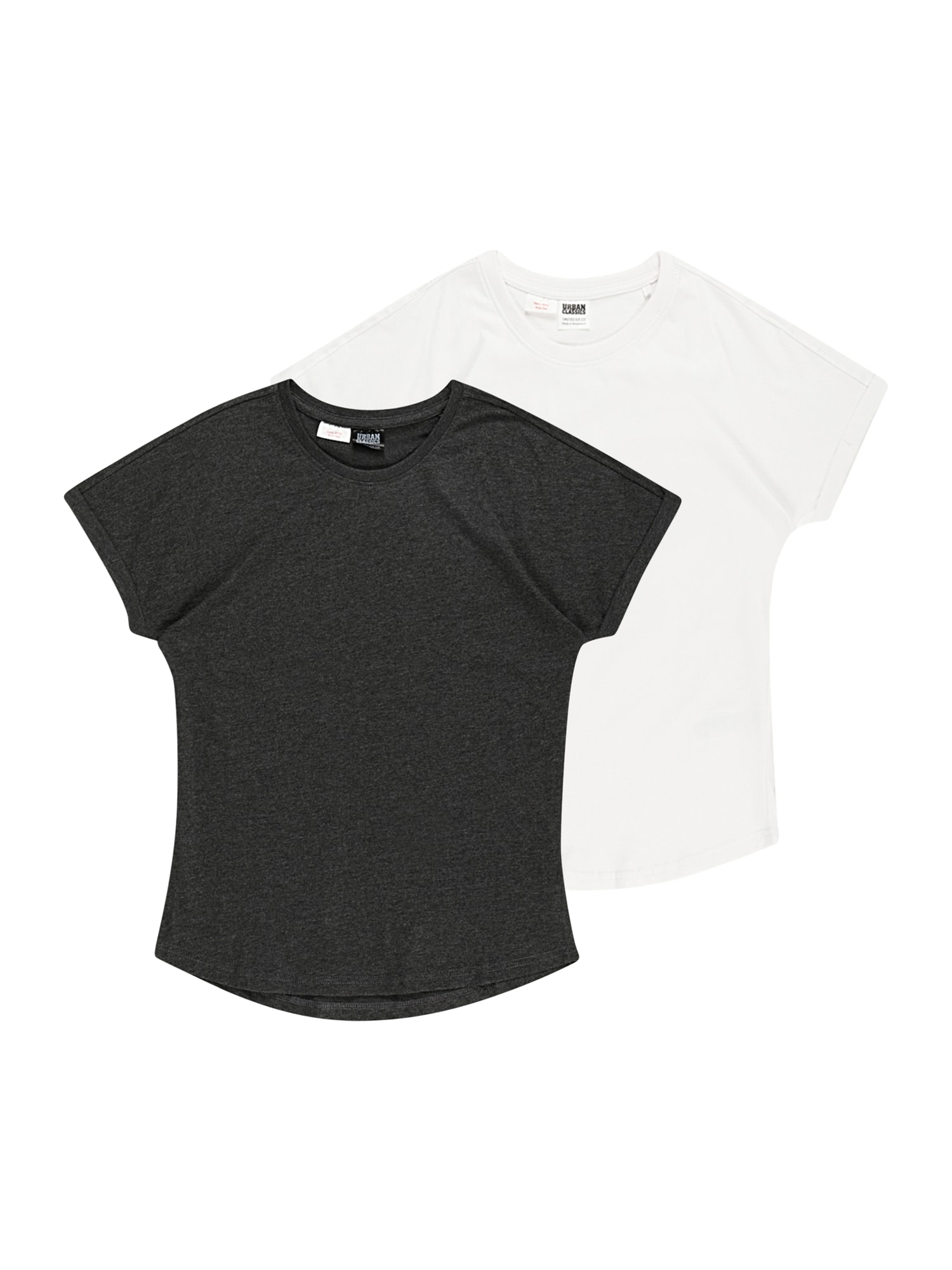 Urban Classics Majica  antracit / bela