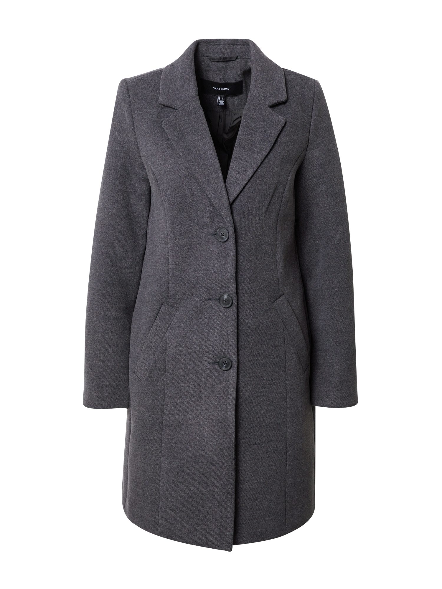 VERO MODA Prehoden plašč 'Calacindy'  temno siva