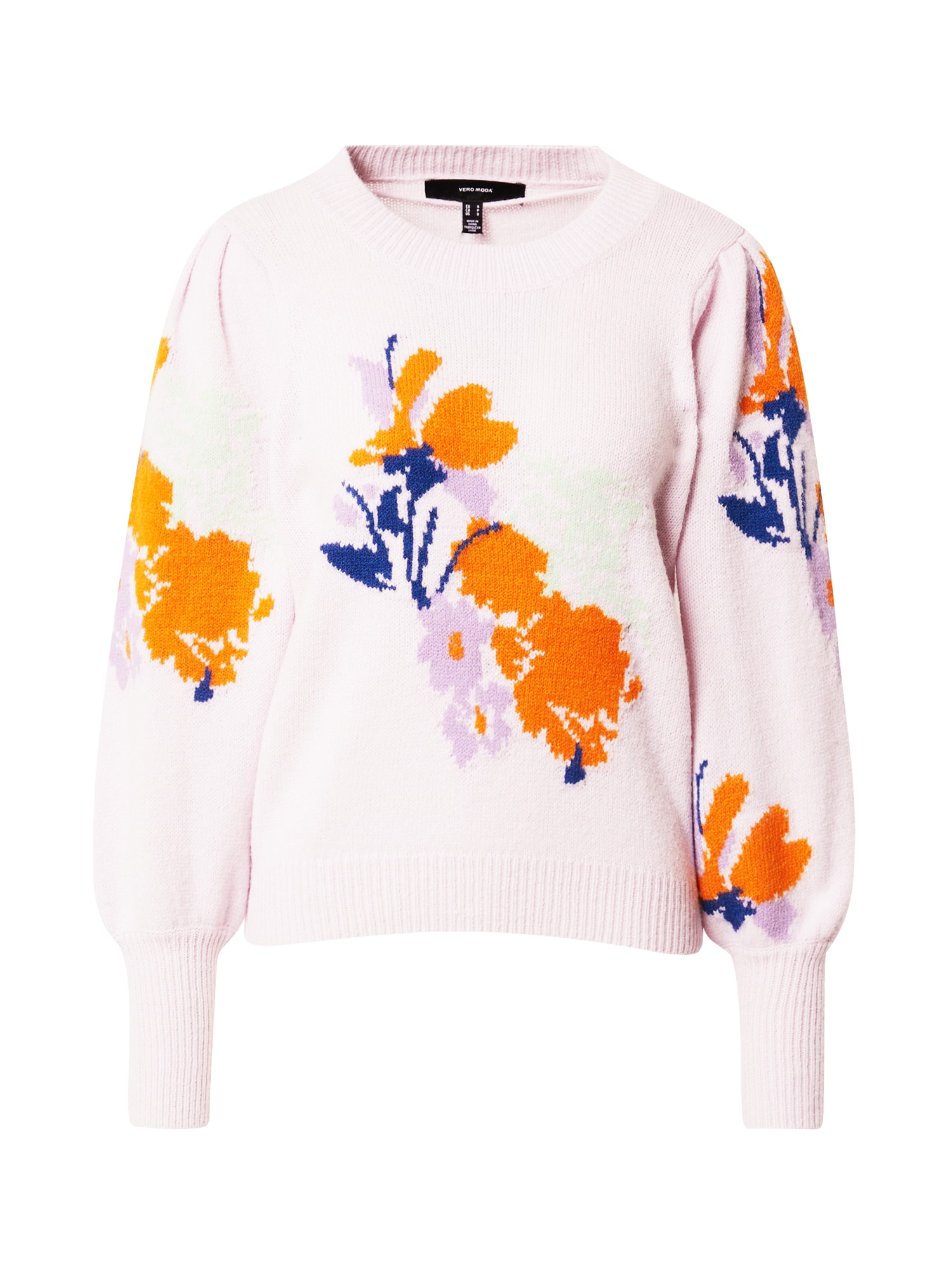 VERO MODA Pulover 'FOILAGE'  modra / zlato-rumena / lila / pastelno lila