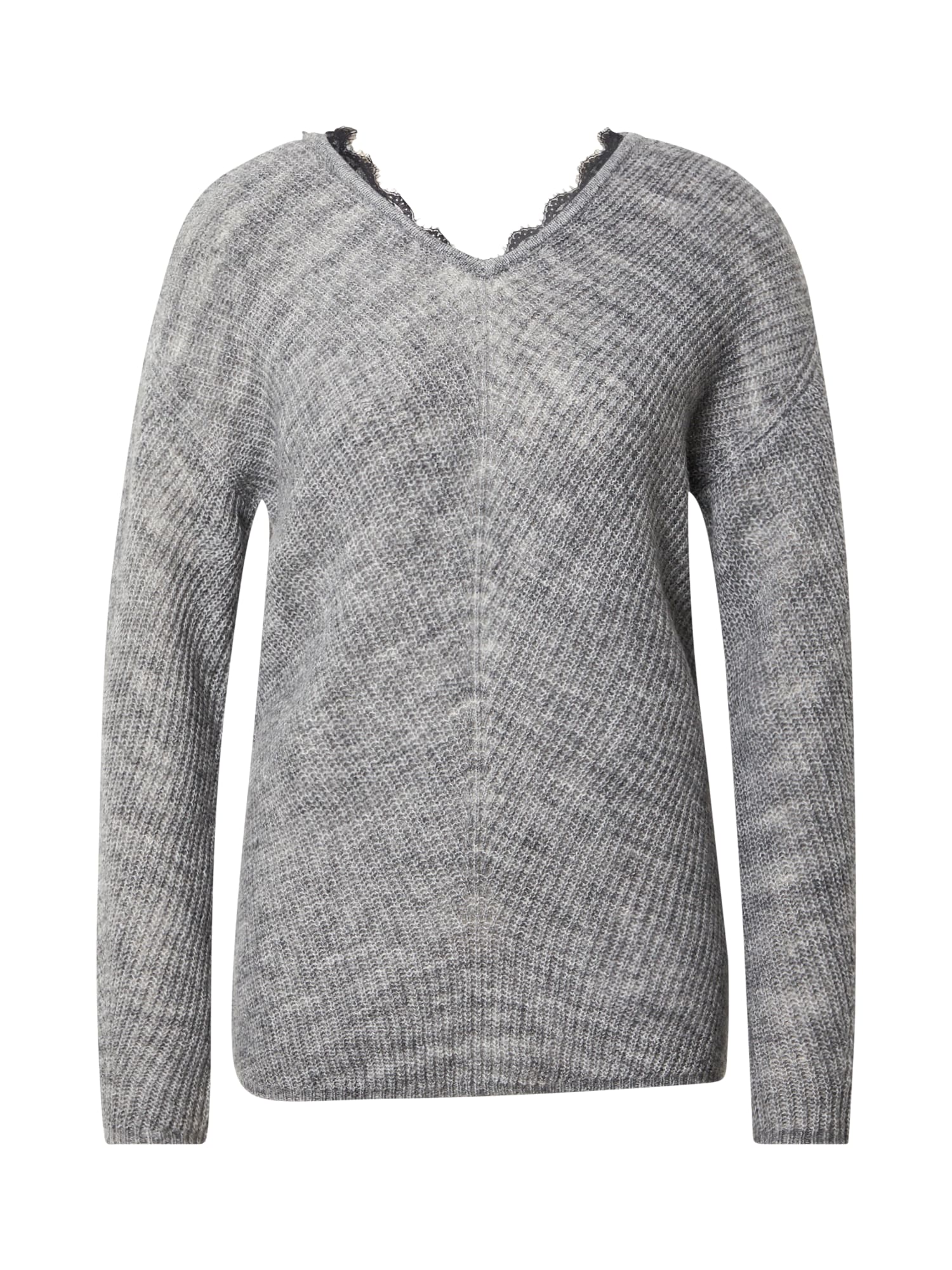VERO MODA Pulover 'STINNA'  siva / črna