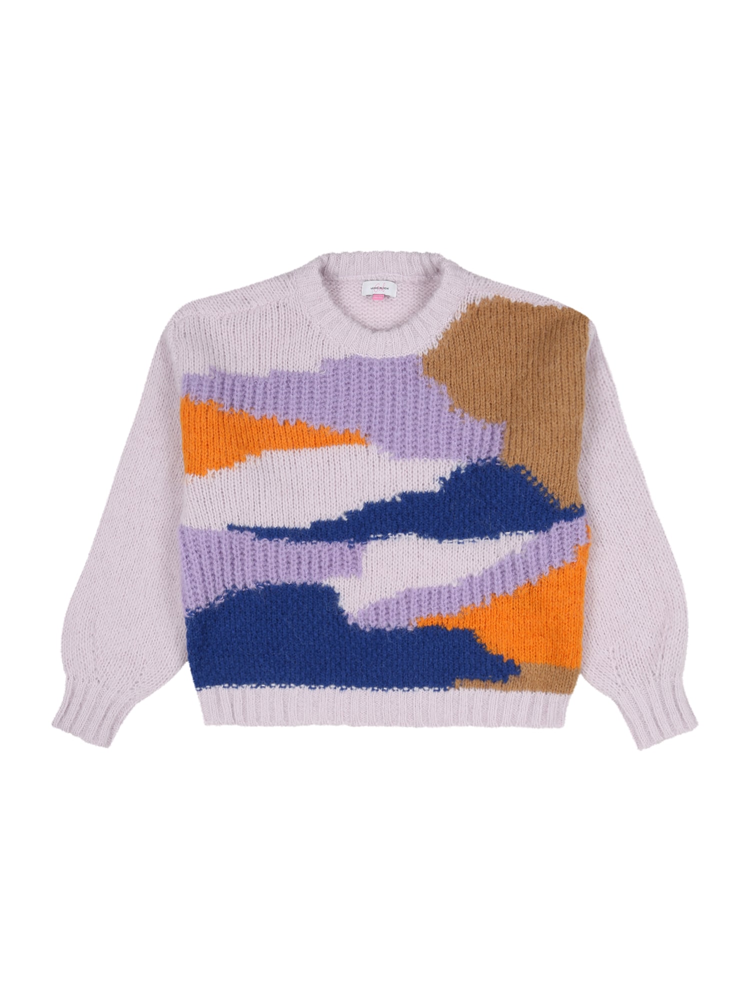 Vero Moda Girl Pulover 'Divine'  kobalt modra / sivka / svetlo lila / oranžna