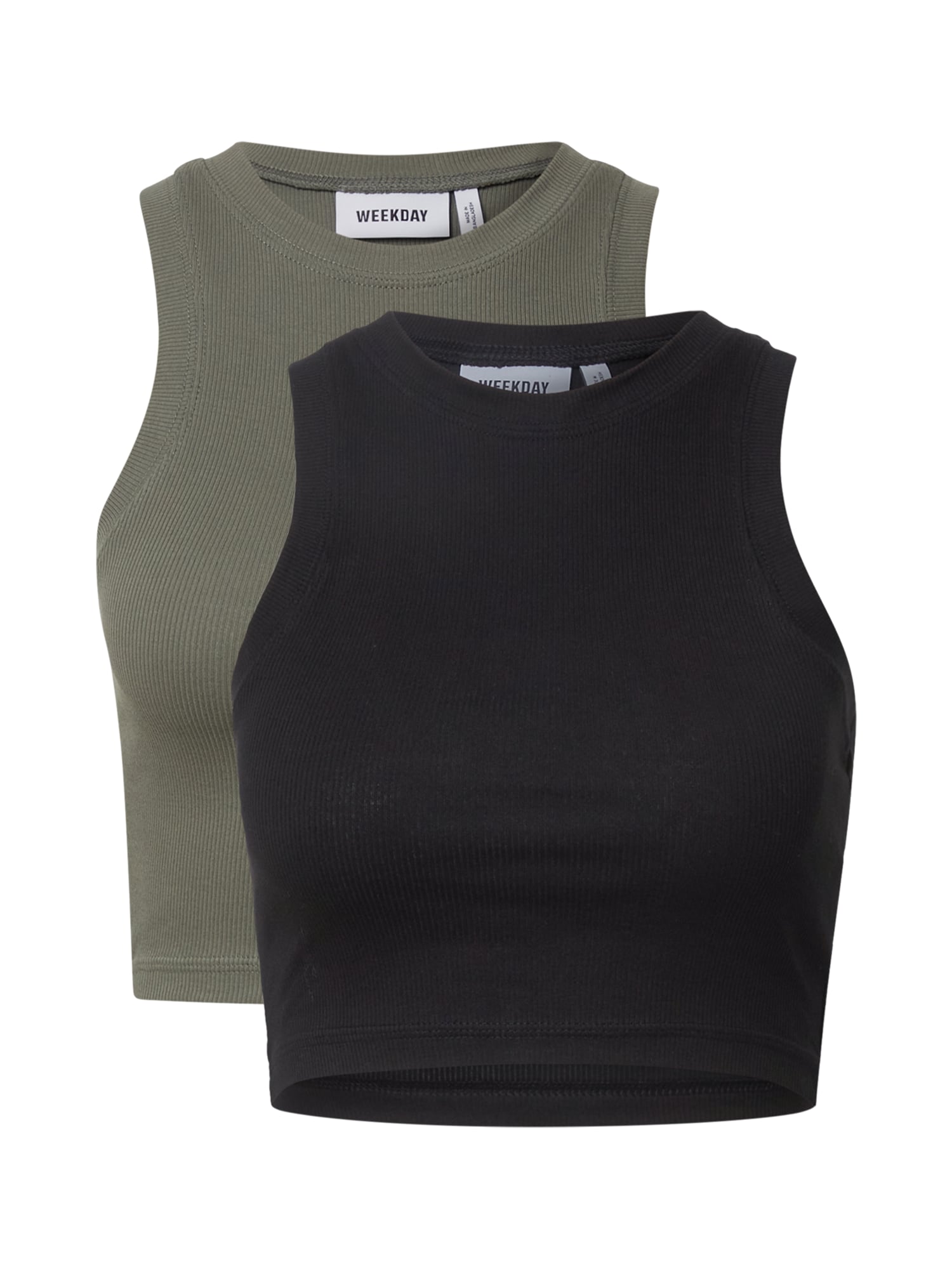 WEEKDAY Top  temno siva / črna