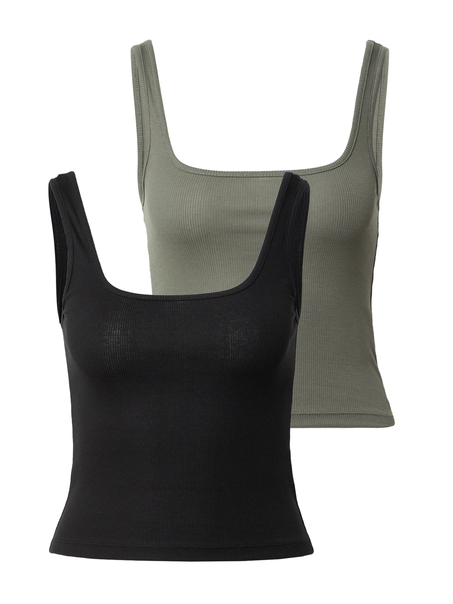 WEEKDAY Top  temno siva / črna