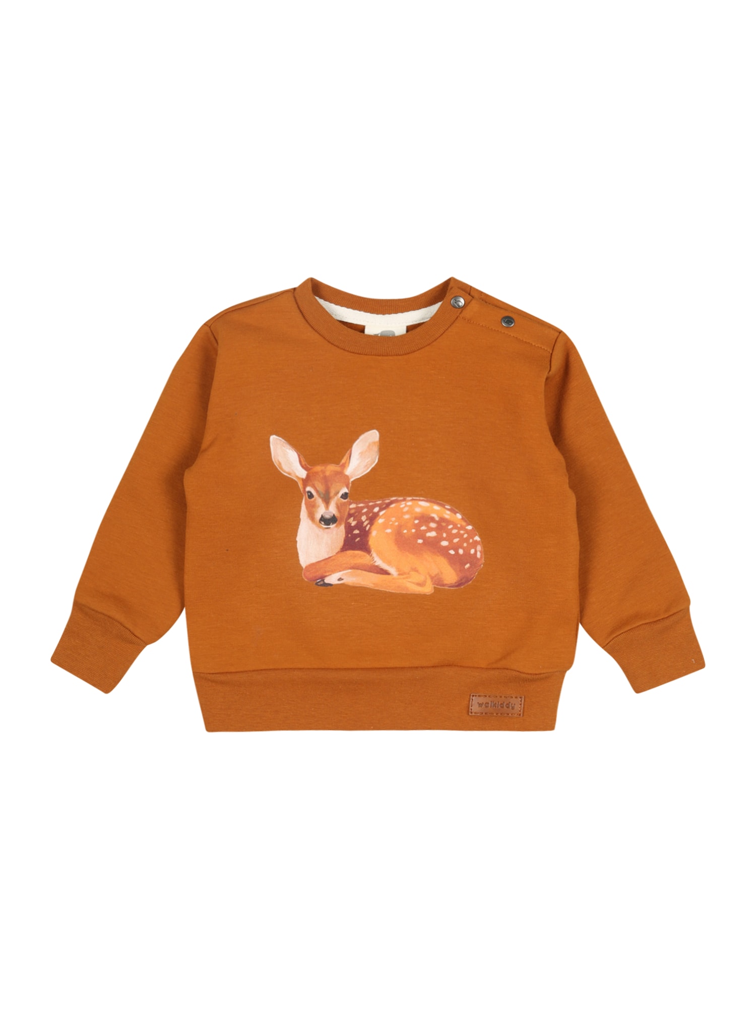 Walkiddy Majica 'FAWNS'  rjava / oker / črna / bela