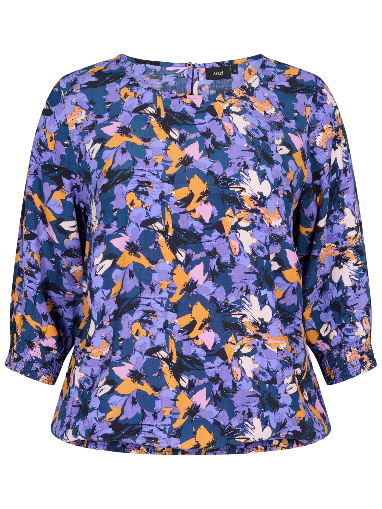 Zizzi Bluza 'Xudin'  modra / lila / oranžna / črna