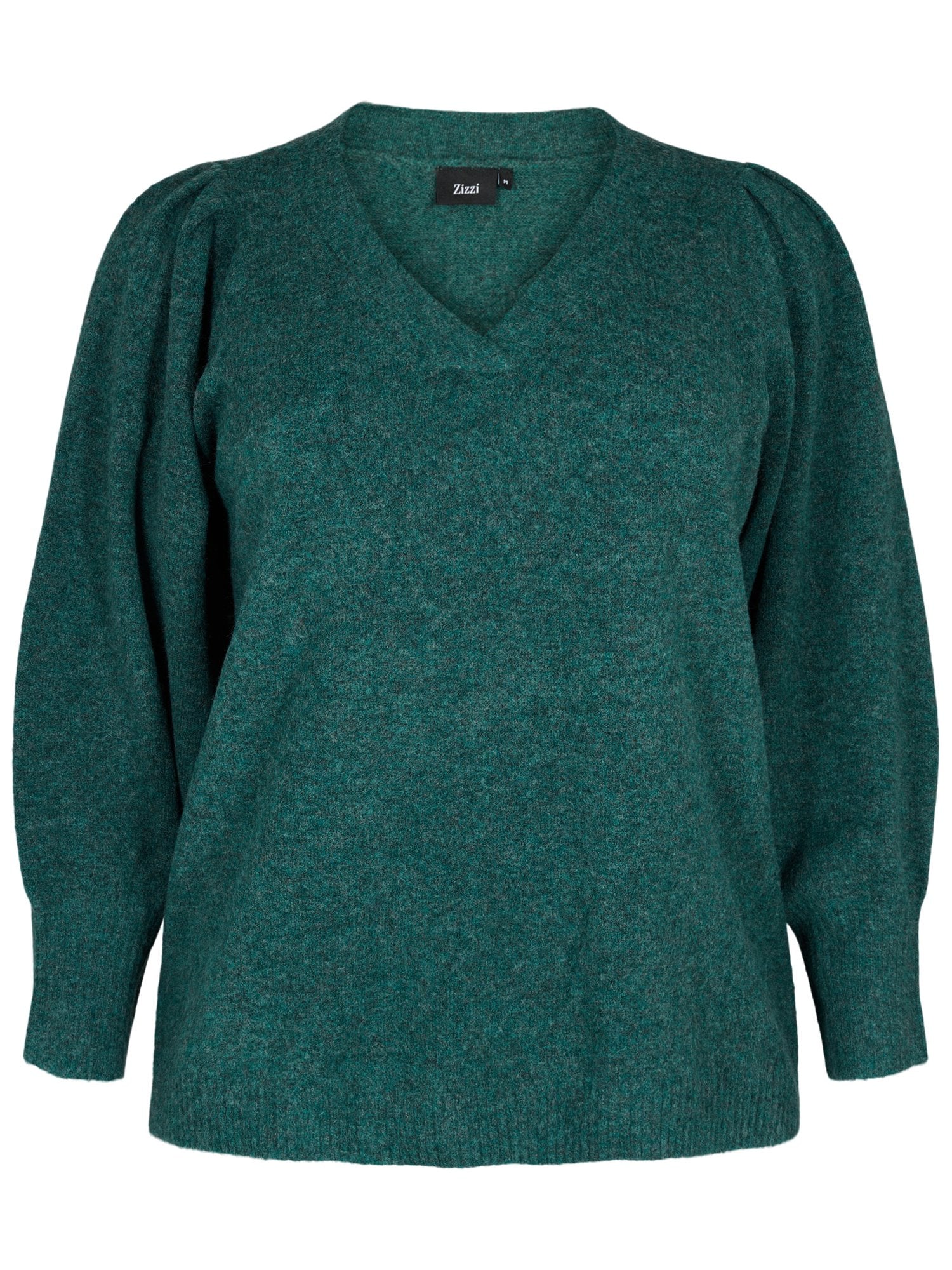 Zizzi Pulover 'GREENY'  temno zelena