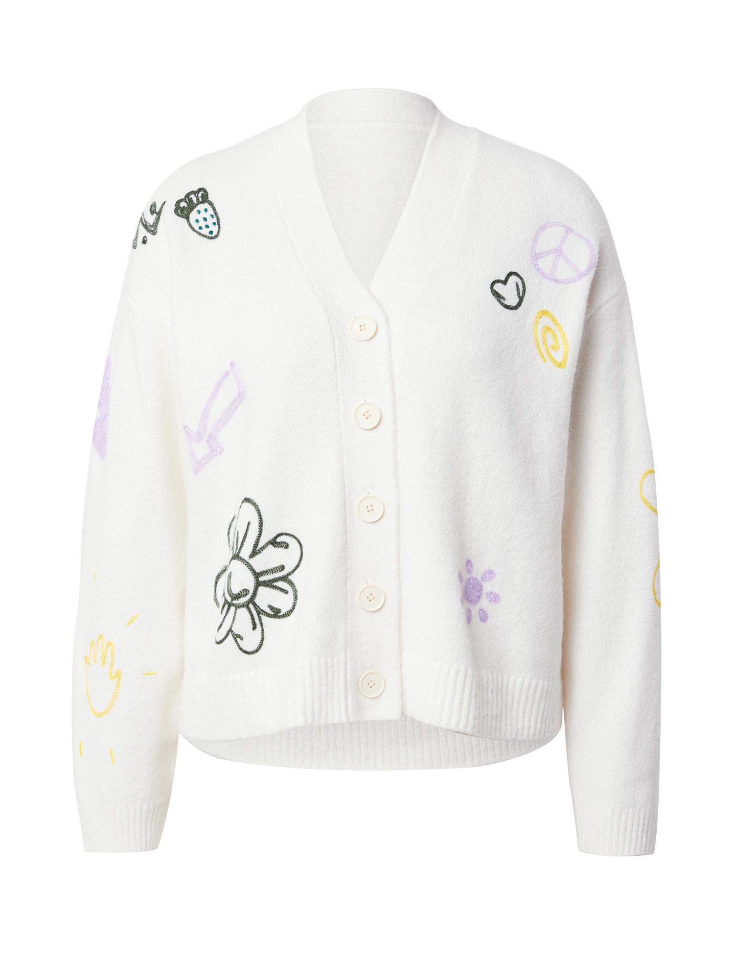 florence by mills exclusive for ABOUT YOU Pletena jopa 'Luna'  mešane barve / off-bela