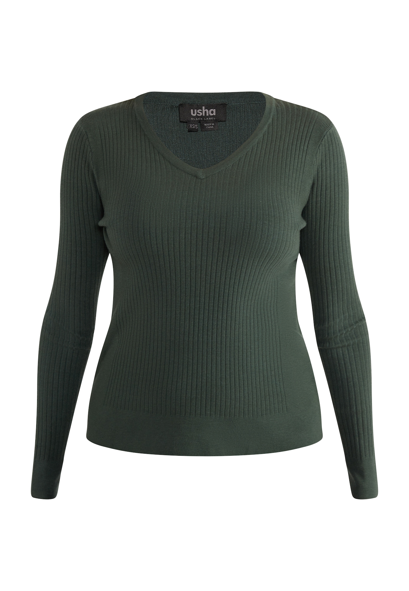 usha BLACK LABEL Pulover 'Nowles'  temno zelena
