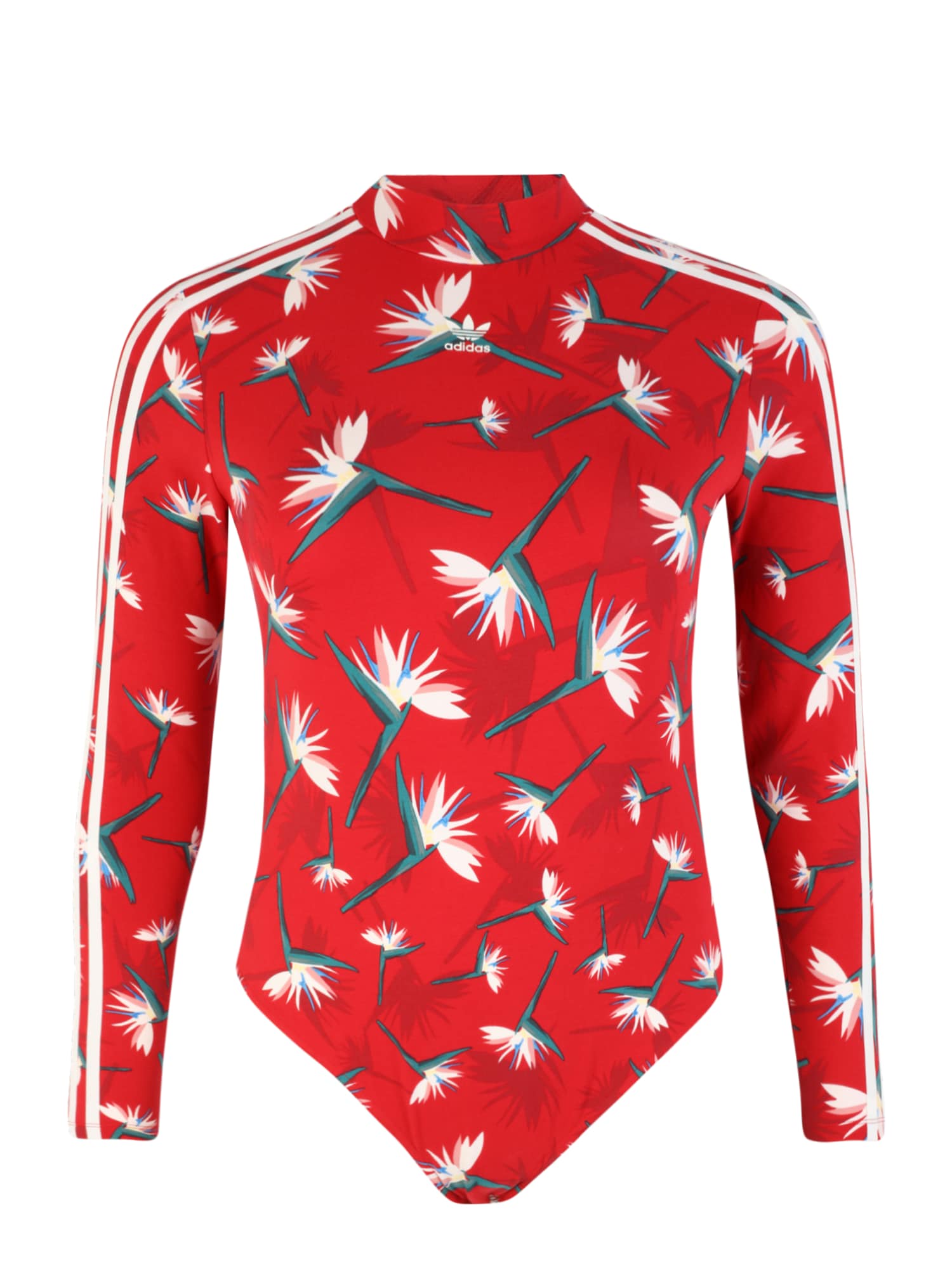 ADIDAS ORIGINALS Bodi majica  travnato zelena / rdeča / burgund / bela